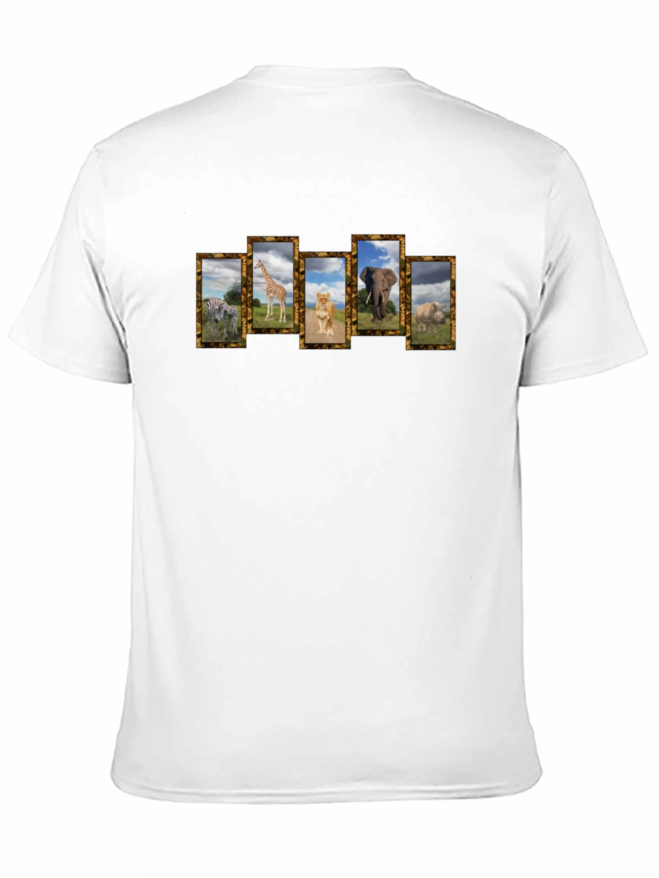 Black Safari Animal Print Black Graphic Tee view 11