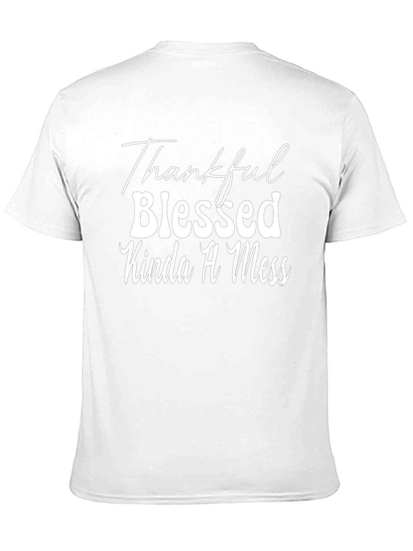 Black Thankful Blessed Kinda A Mess Black Tee view 11