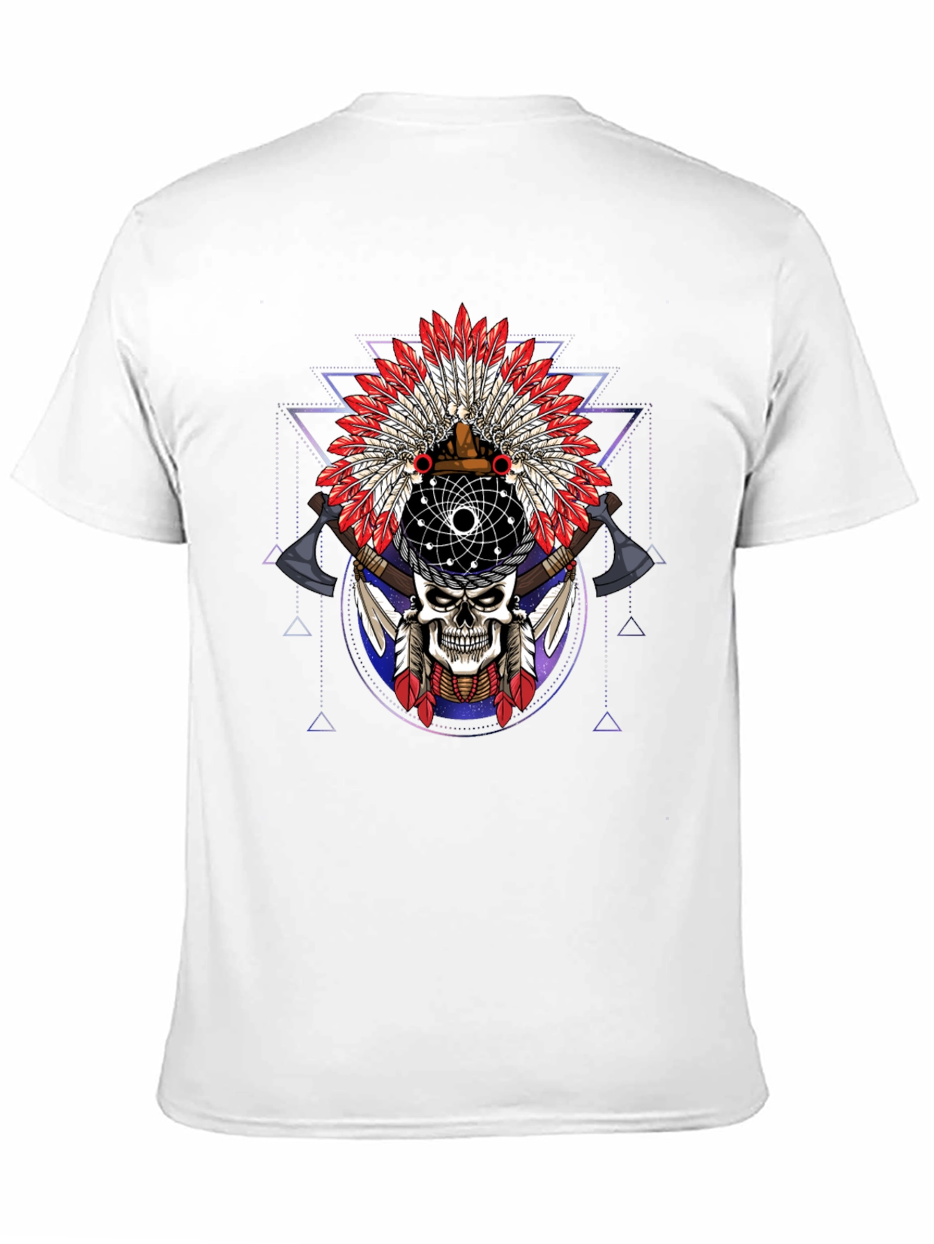 Black Skull Headdress Graphic Tee view 11