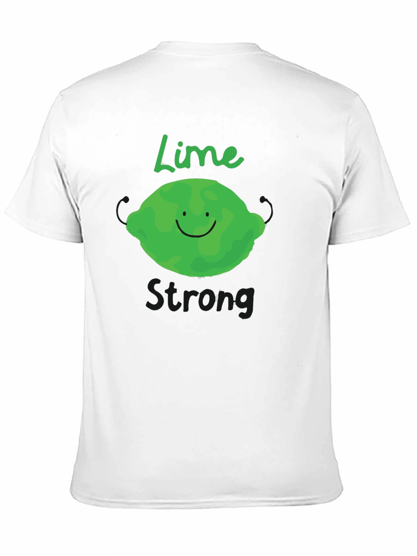 Black Lime Strong Black T-Shirt - Funny Fruit Graphic Tee view 11