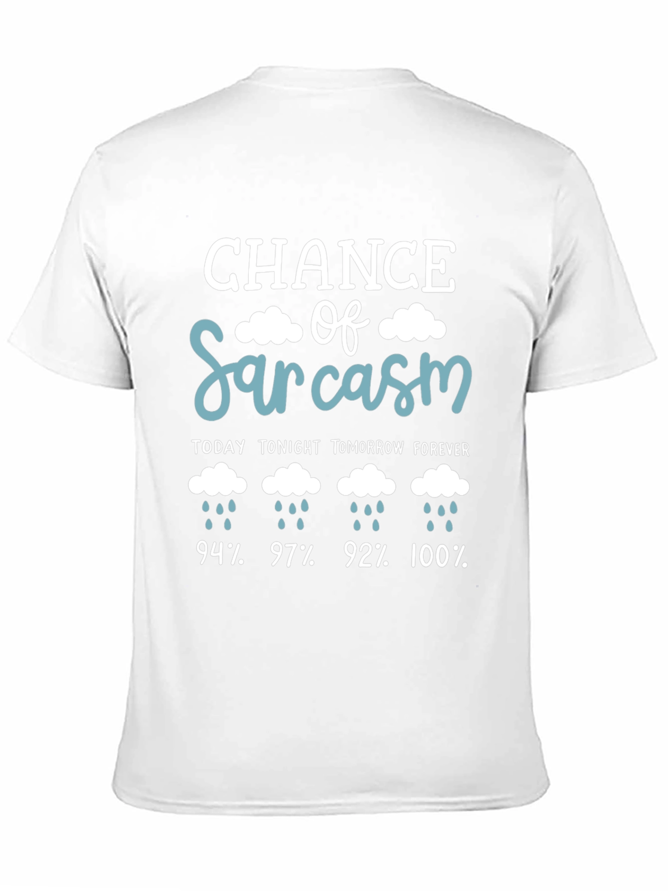 Black Chance of Sarcasm Graphic T-Shirt view 11