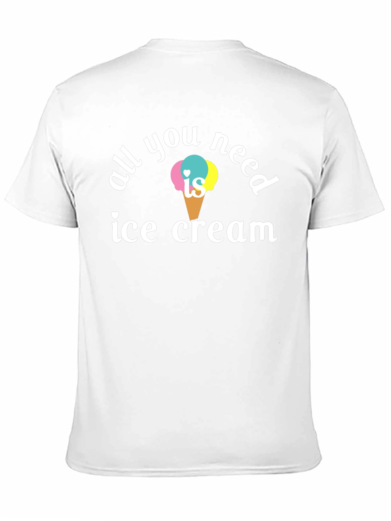 Black All You Need is Ice Cream T-Shirt view 11