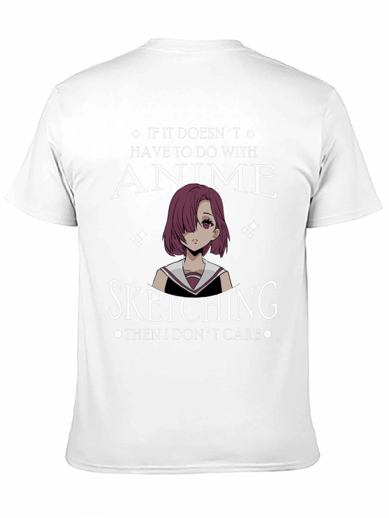 Black Anime Sketching T-Shirt - Otaku Style view 11