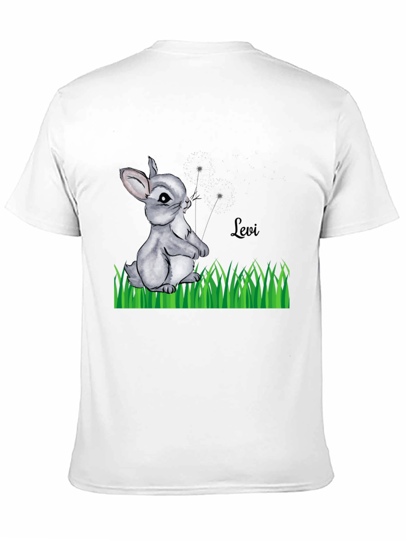 Black Bunny "Levi" Graphic Print Black T-Shirt view 11