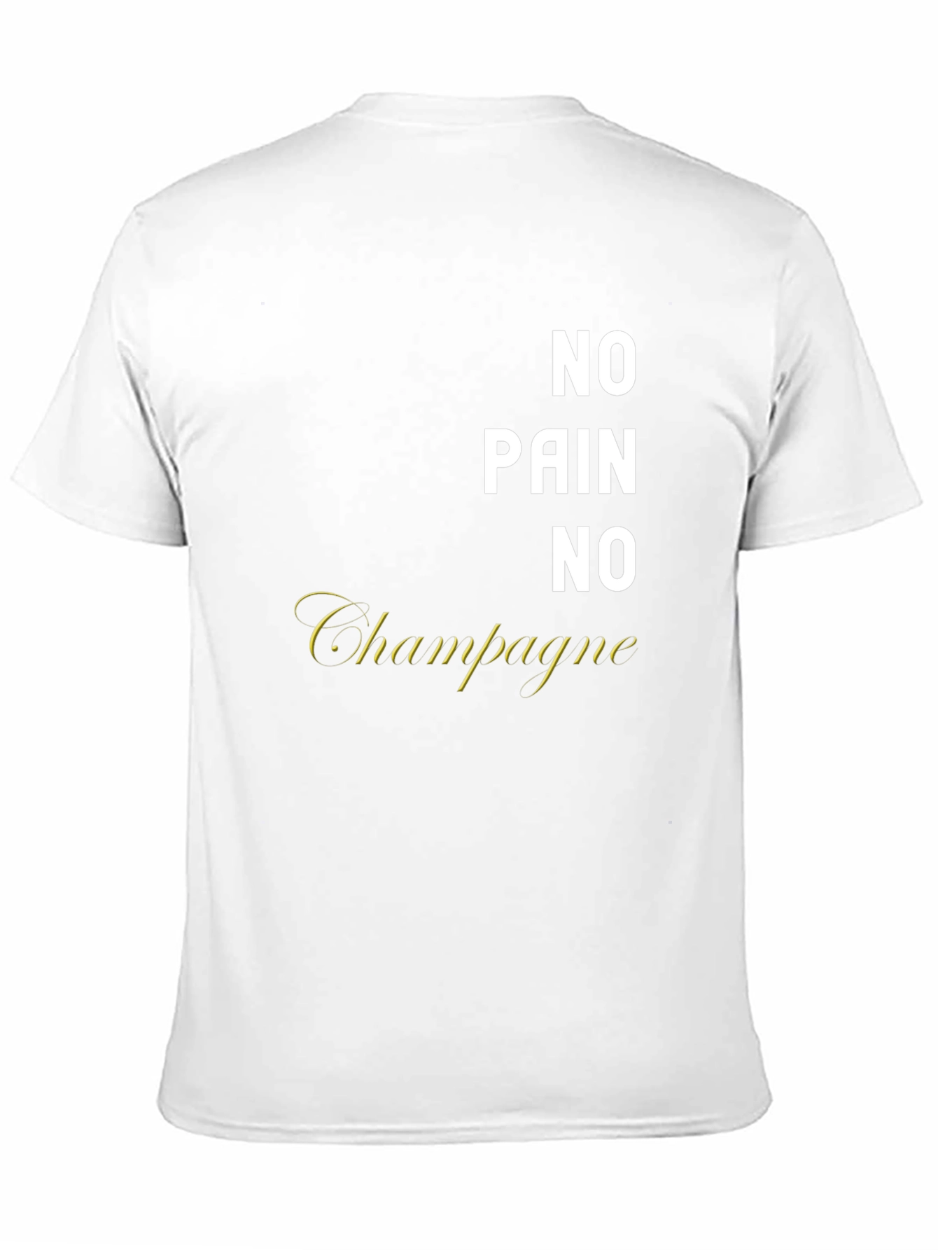 Black No Pain No Champagne Graphic T-Shirt view 11