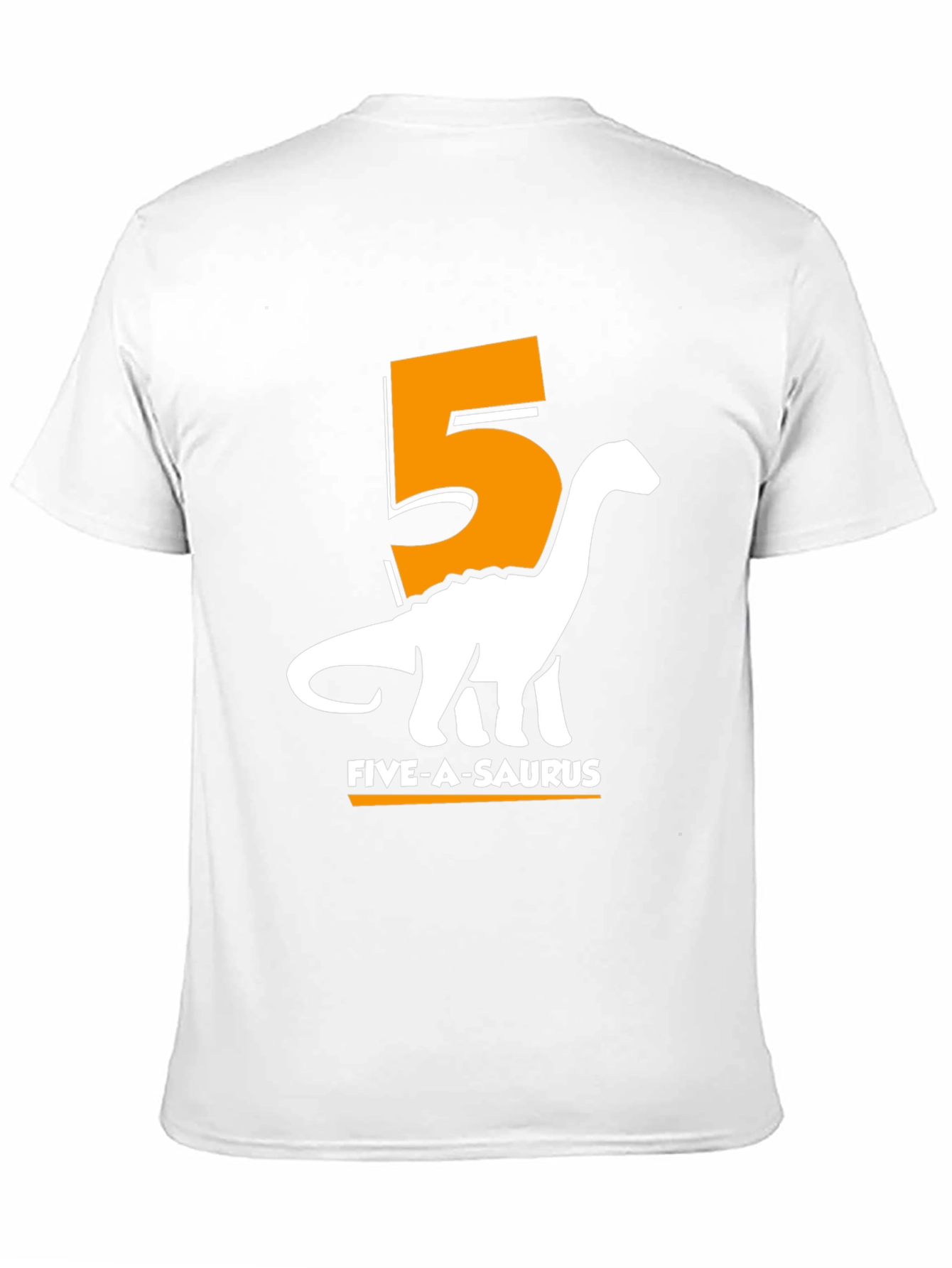 Black Five-a-Saurus Birthday T-Shirt view 11