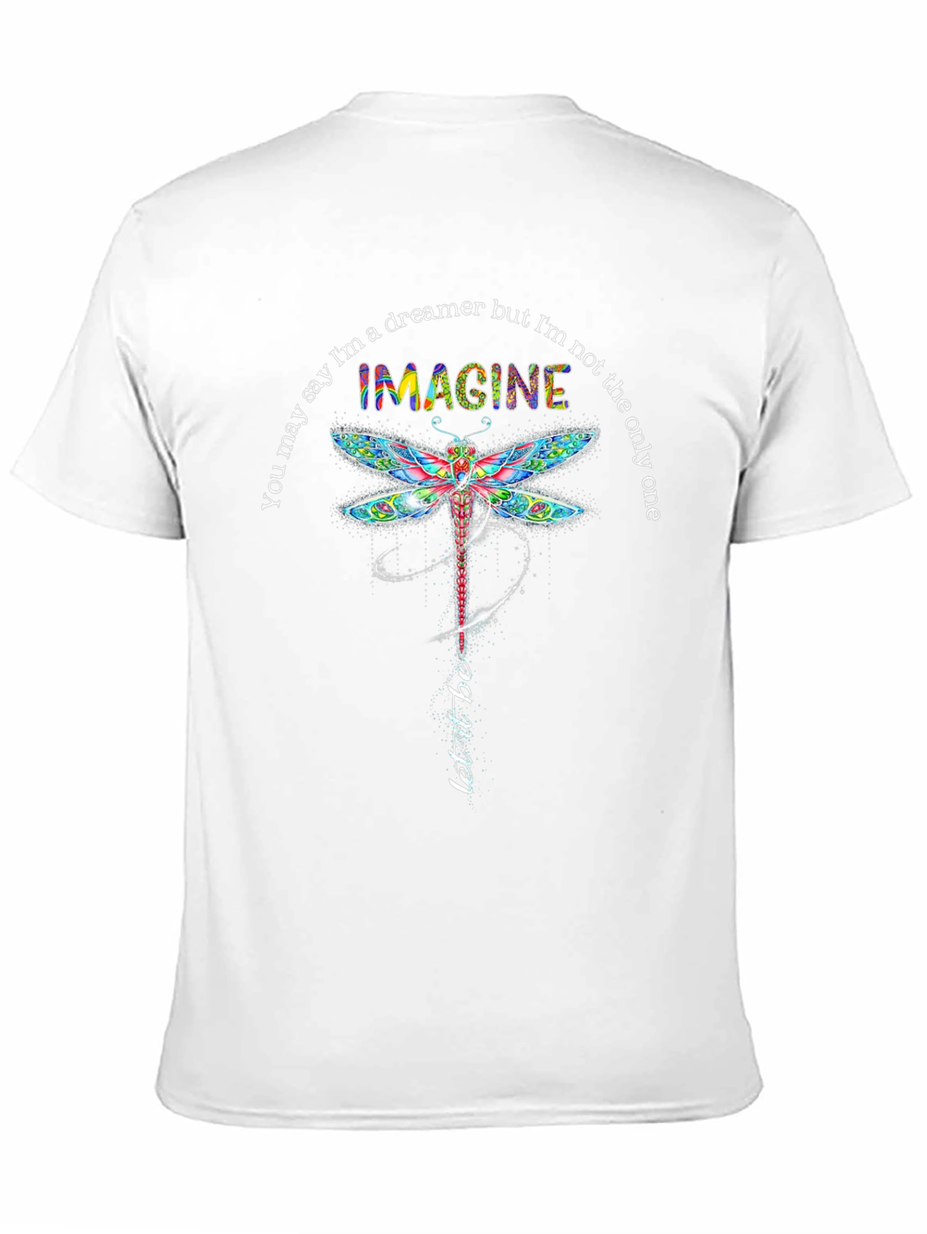 Black Imagine Dragonfly Graphic Tee - Let it Be view 11
