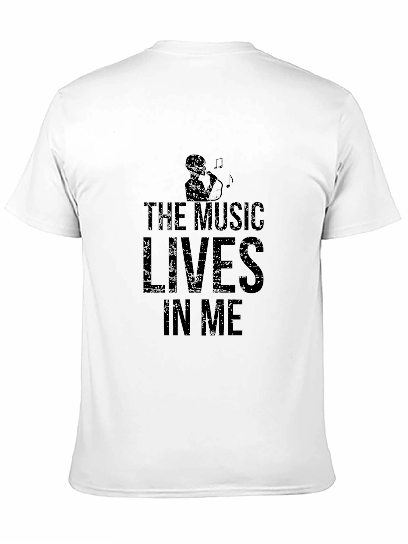 Black The Music Lives In Me Black T-Shirt view 11