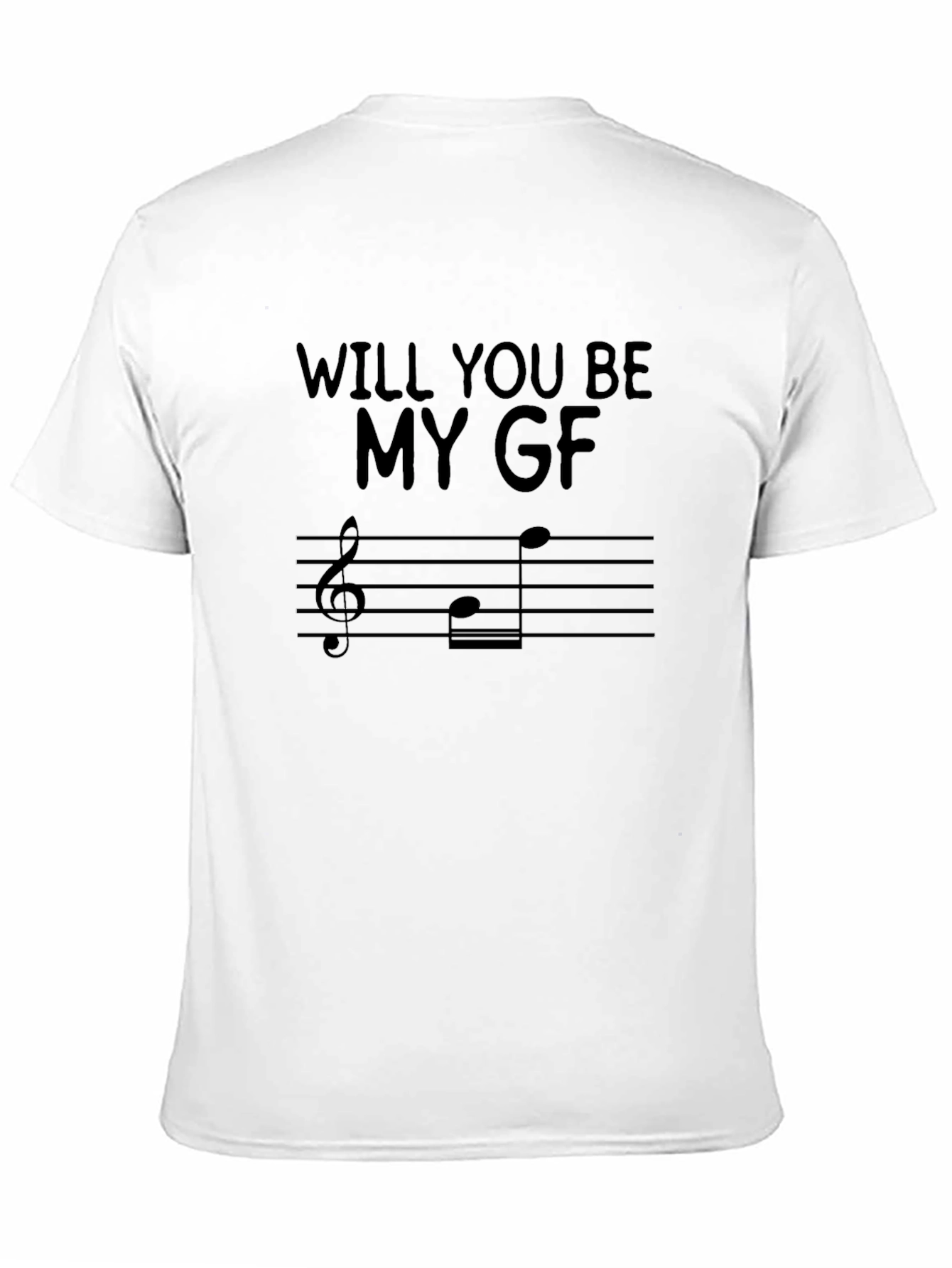 Black Musical Proposal T-Shirt - Will You Be My GF? view 11