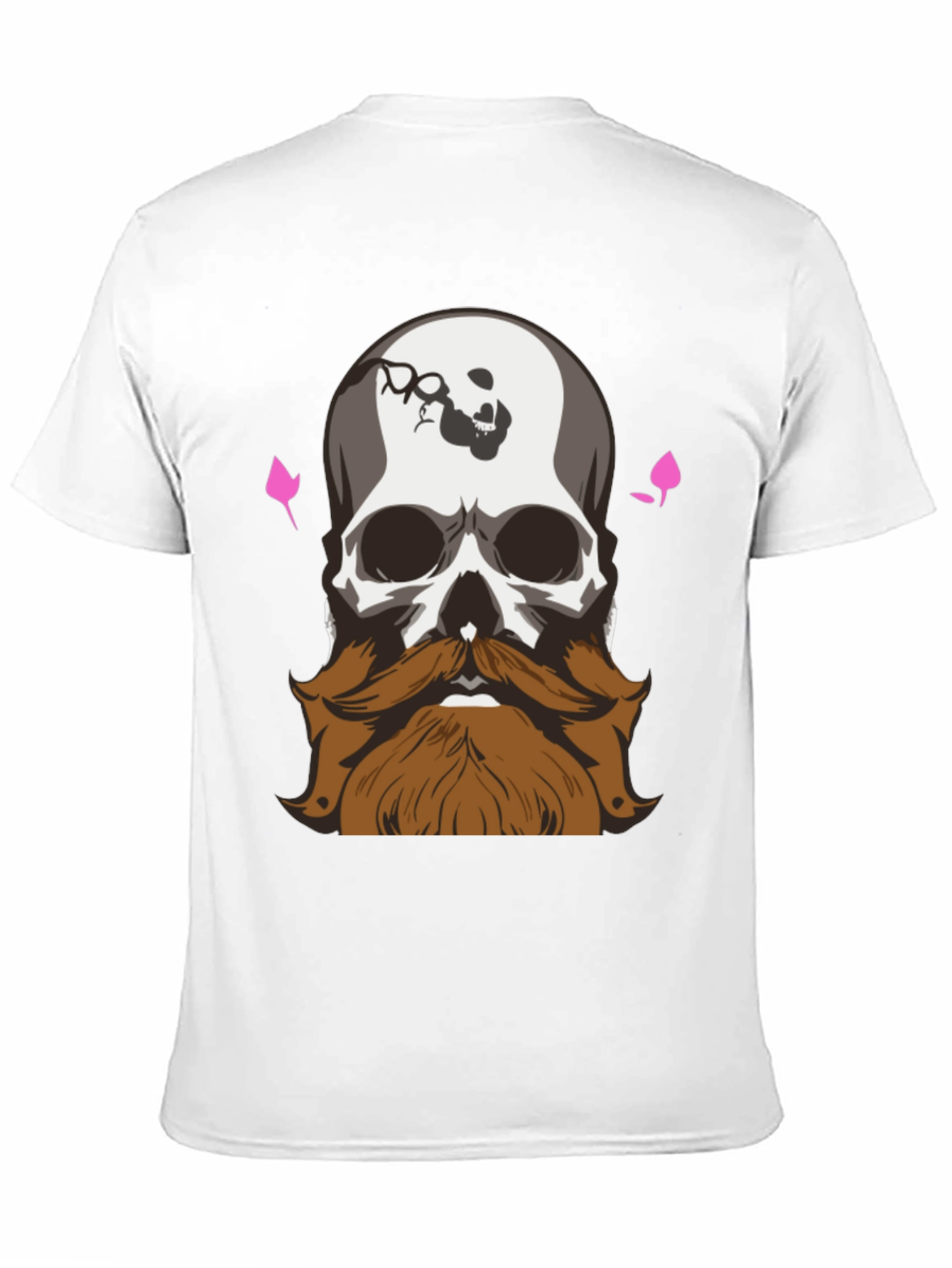 Black Skull and Beard Graphic Print T-Shirt view 11