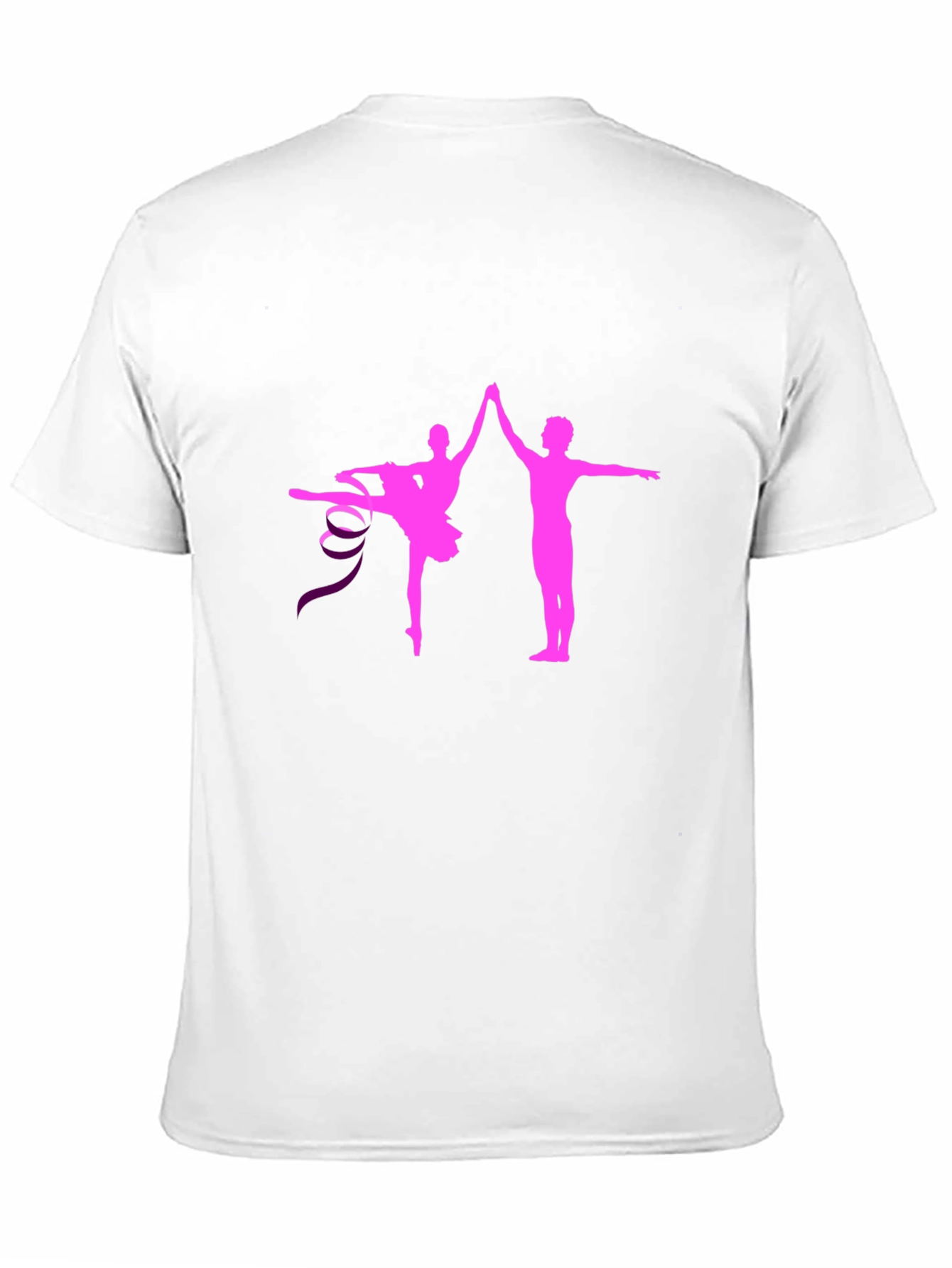 Black Ballet Dance Graphic Tee - Pink Silhouette view 11