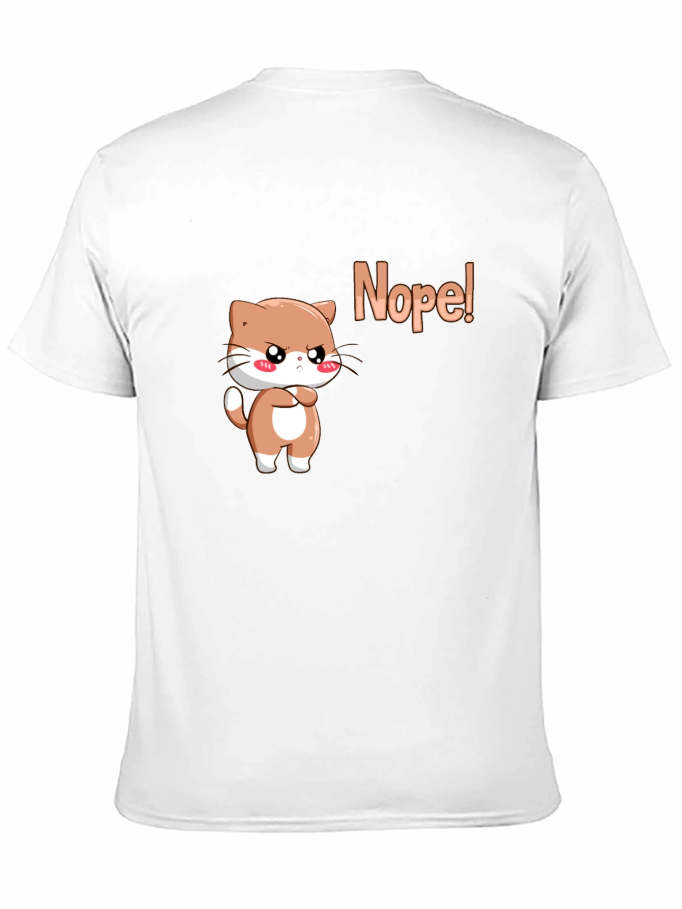 Black Nope Cat Graphic Tee - Trendy Cute T-Shirt view 11