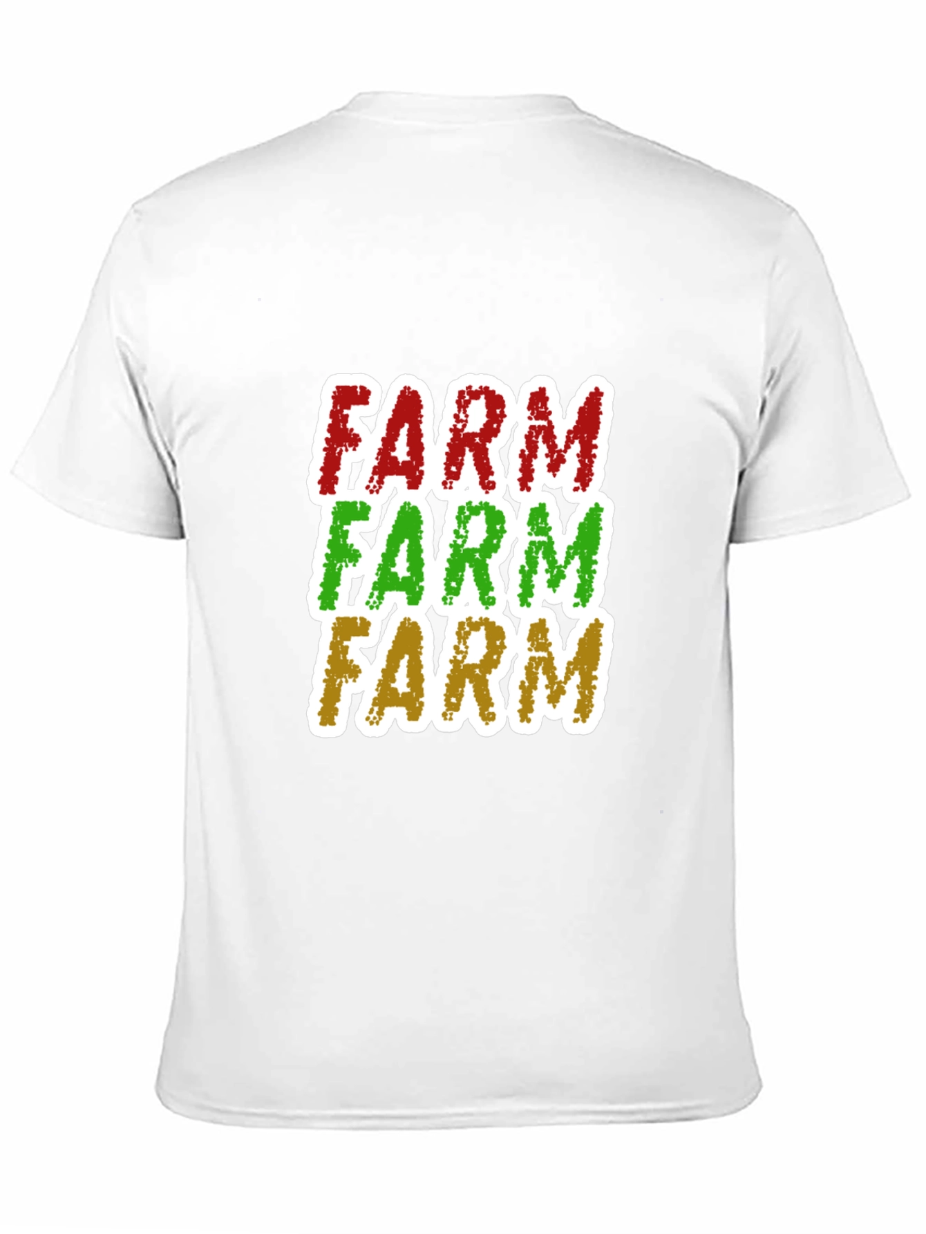 Black FARM Text Graphic Tee - Cool Farmer T-Shirt view 11
