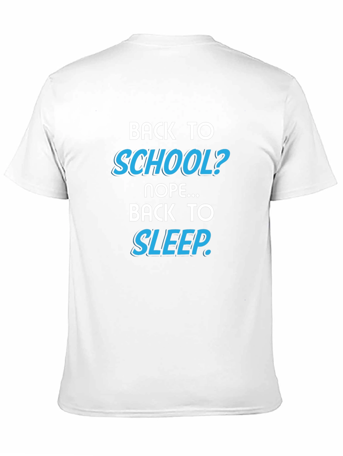 Black Back to Sleep T-Shirt - Relaxed Fit, School Humor view 11