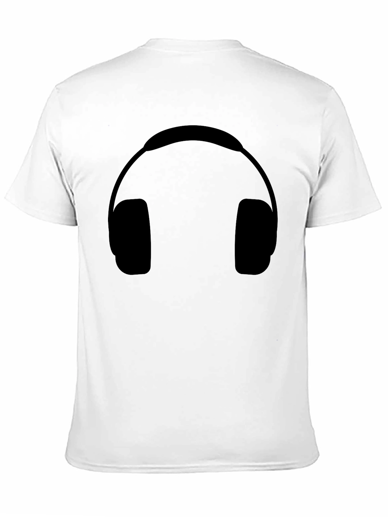 Black Headphone Graphic Black T-Shirt view 11