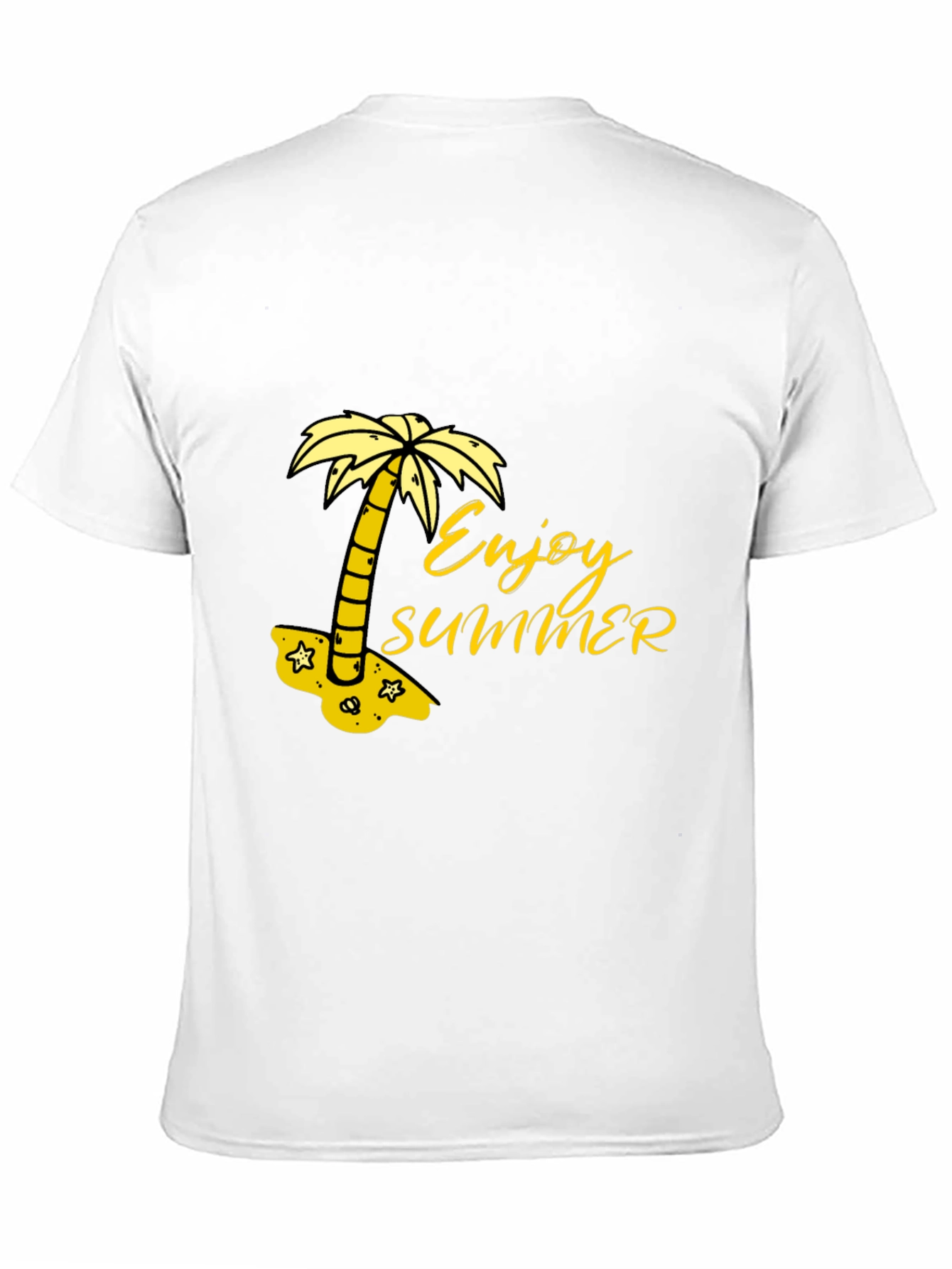 Black Enjoy Summer Black T-Shirt - Palm Tree Graphic Tee view 11