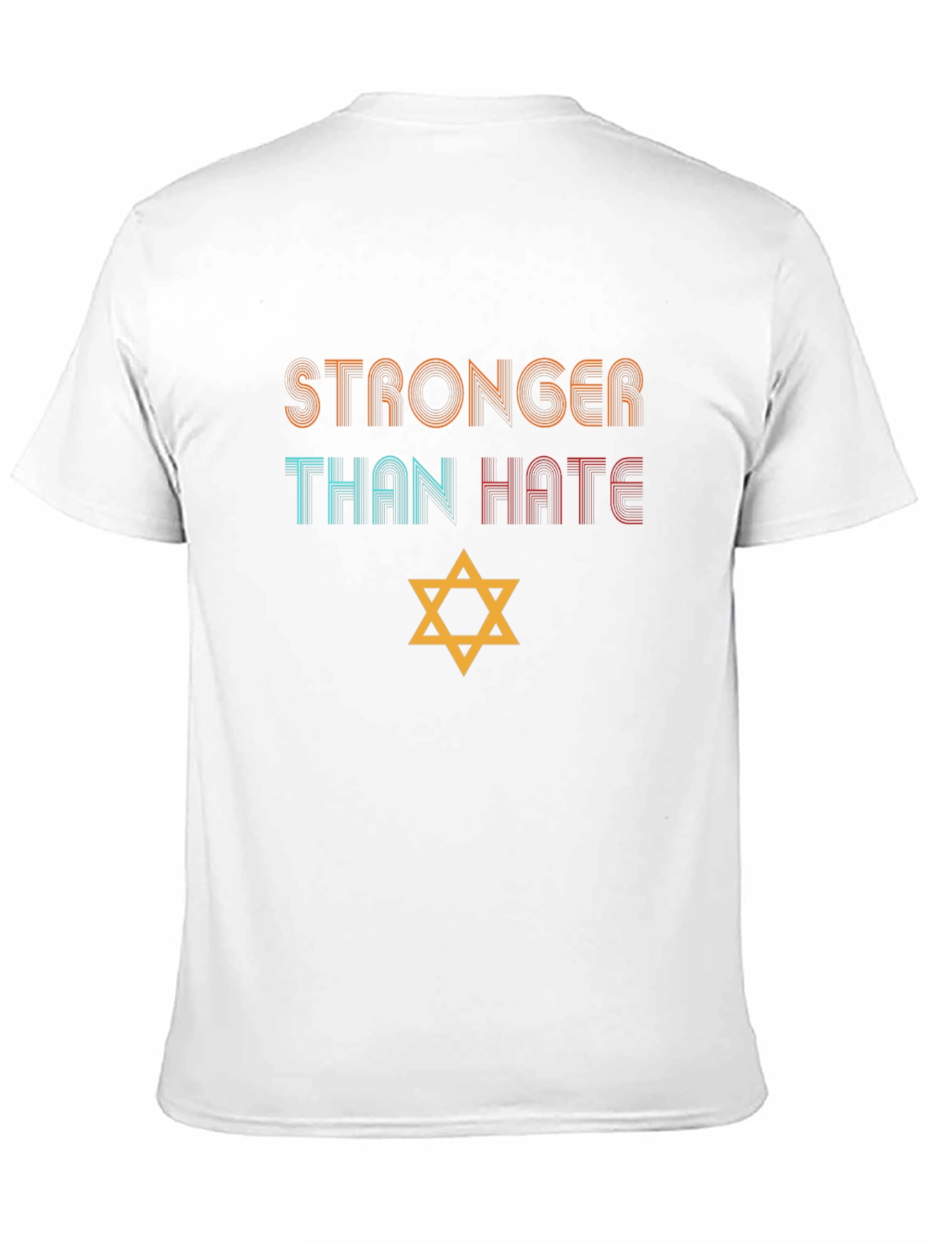 Black Stronger Than Hate T-Shirt - Unisex Black Tee view 11