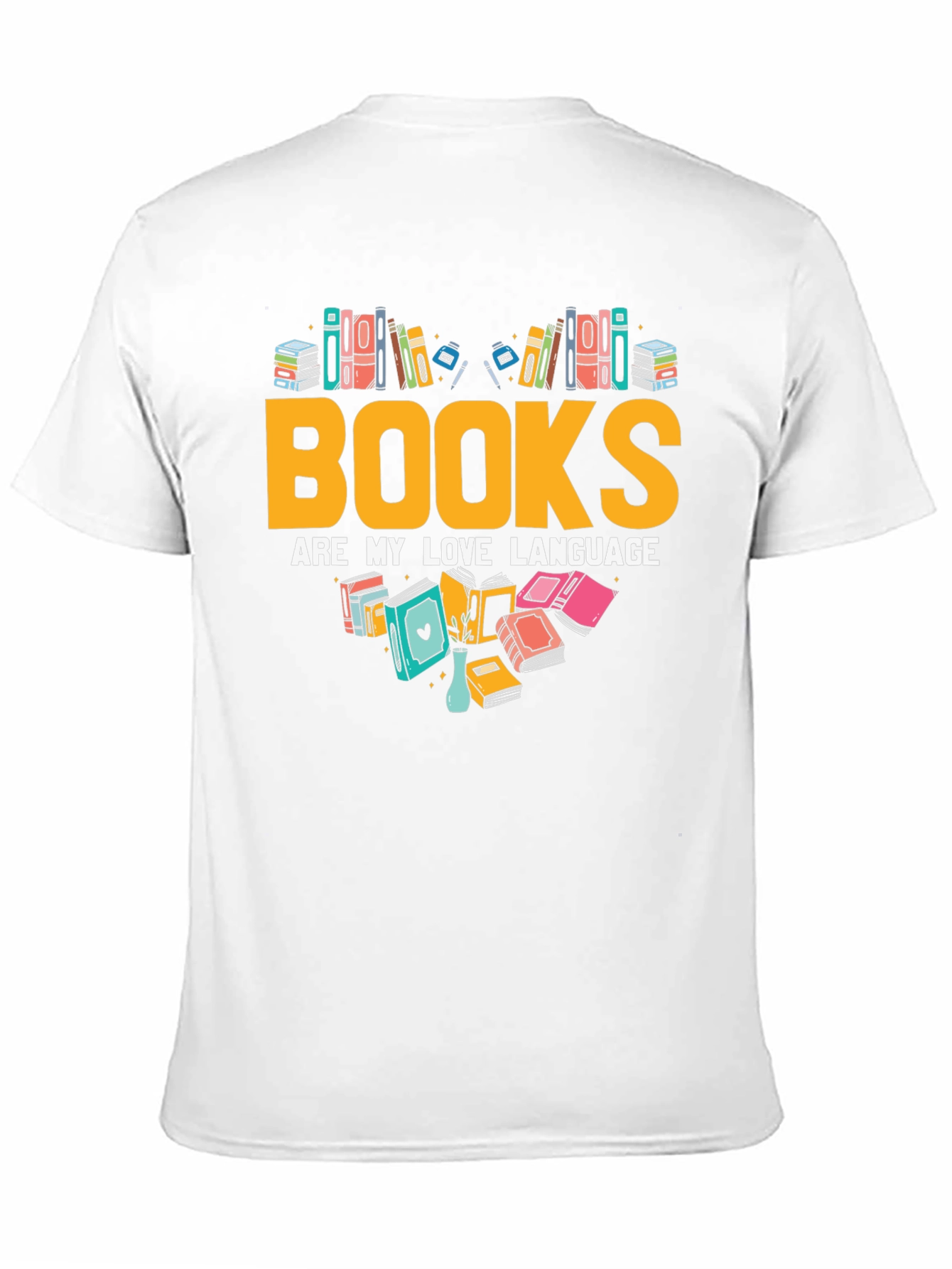 Black Book Lover T-Shirt - Books Are My Love Language view 11
