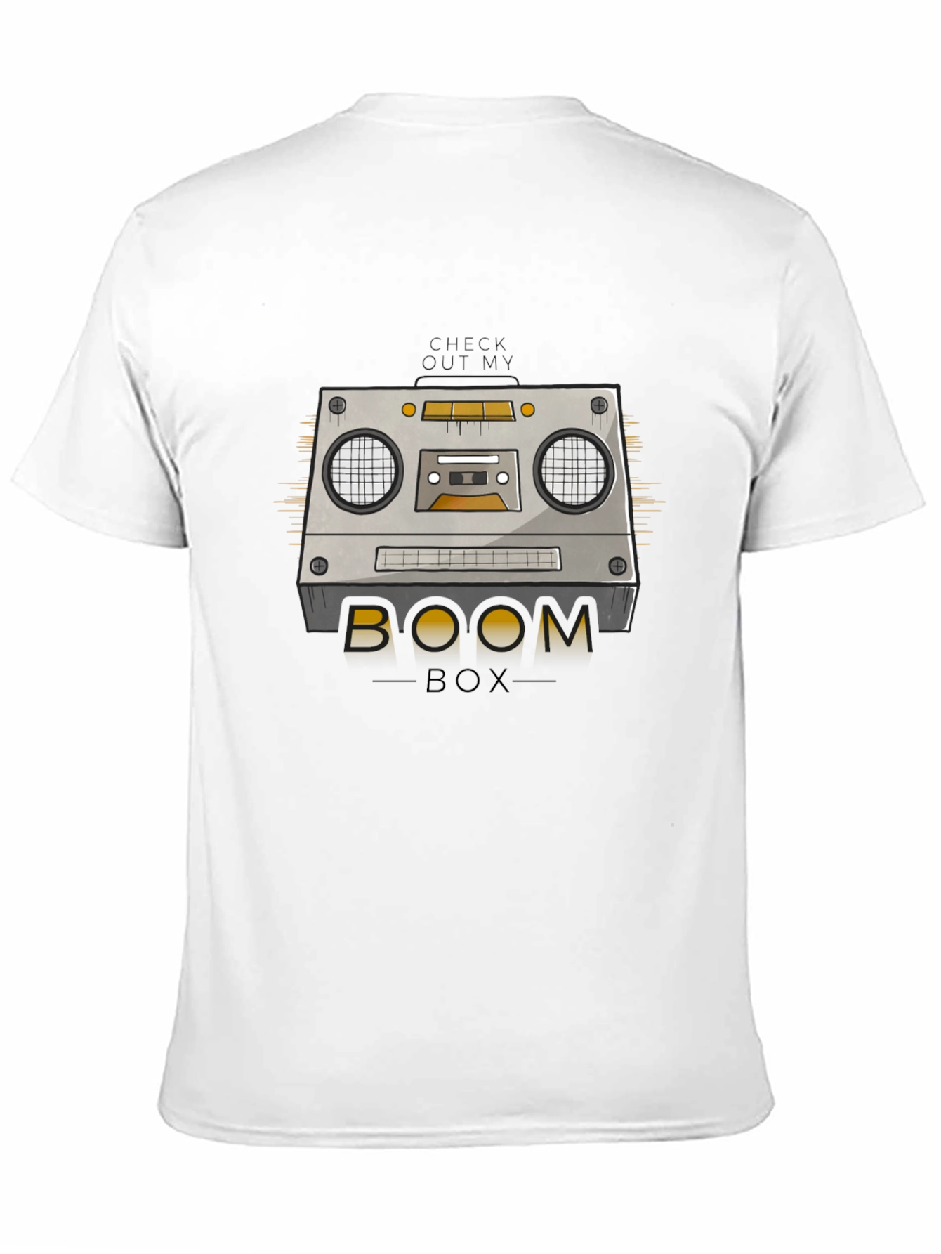 Black Retro Boombox Graphic T-Shirt - Vintage Music Style view 11