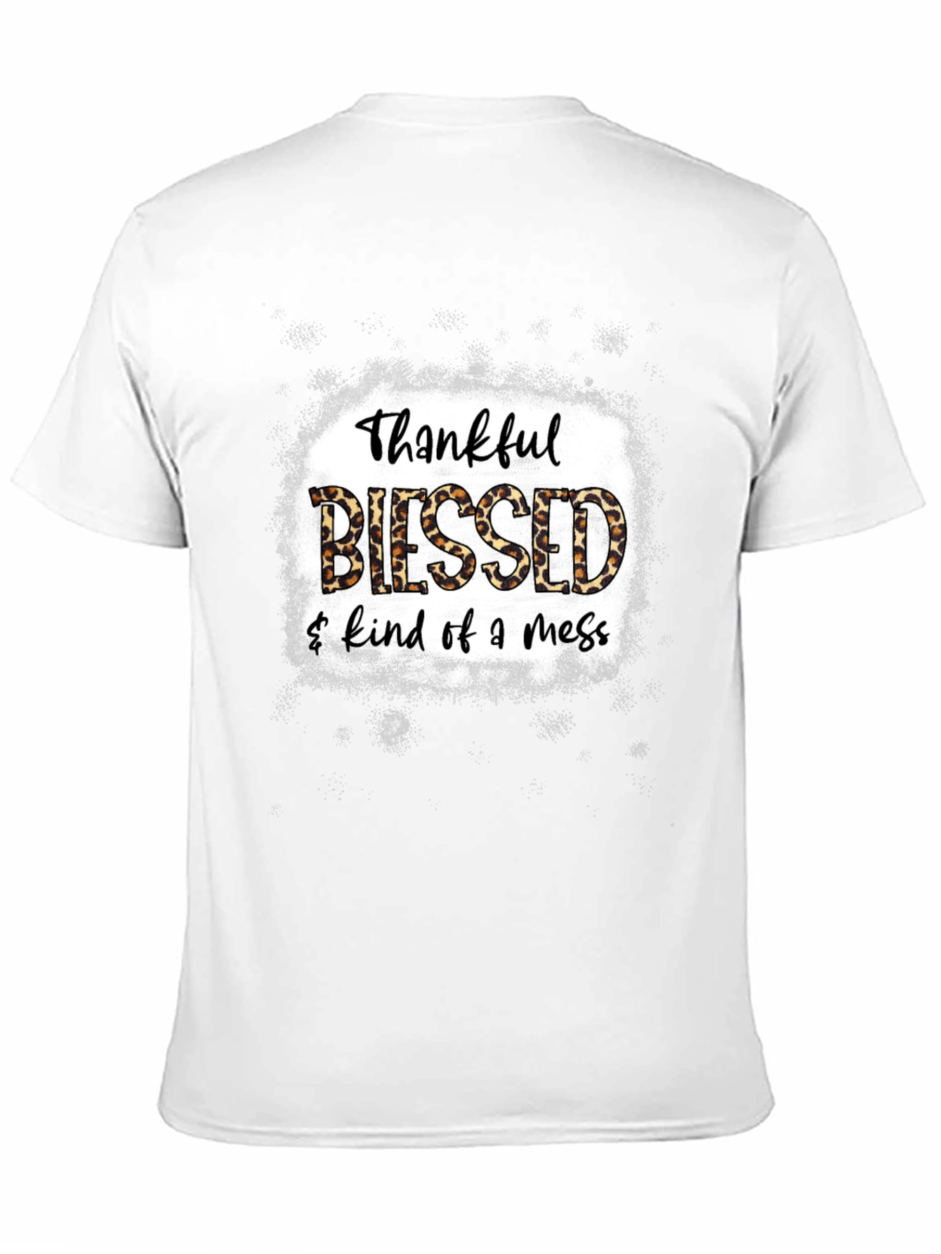Black Thankful Blessed & Kind of a Mess T-Shirt view 11