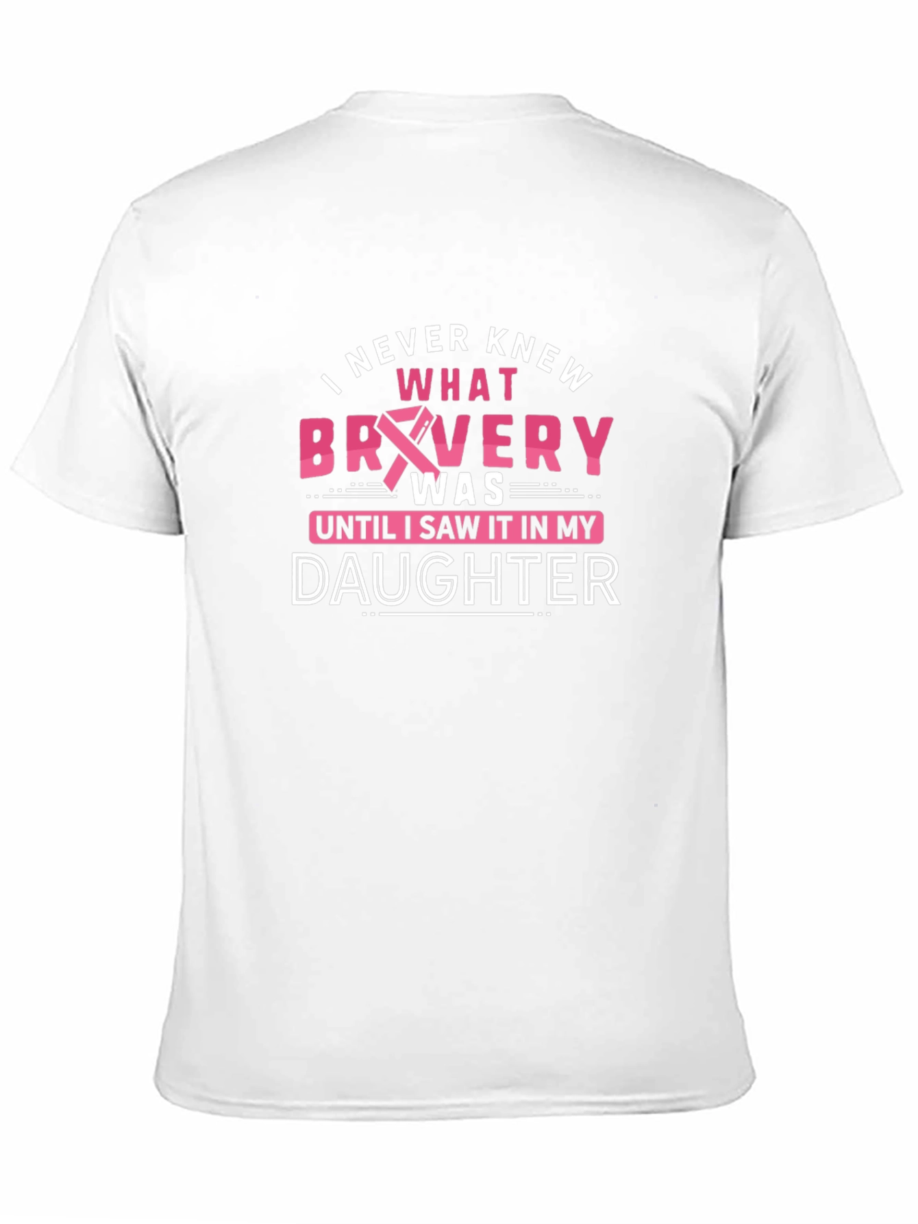 Black Bravery Daughter T-Shirt - Breast Cancer Awareness view 11