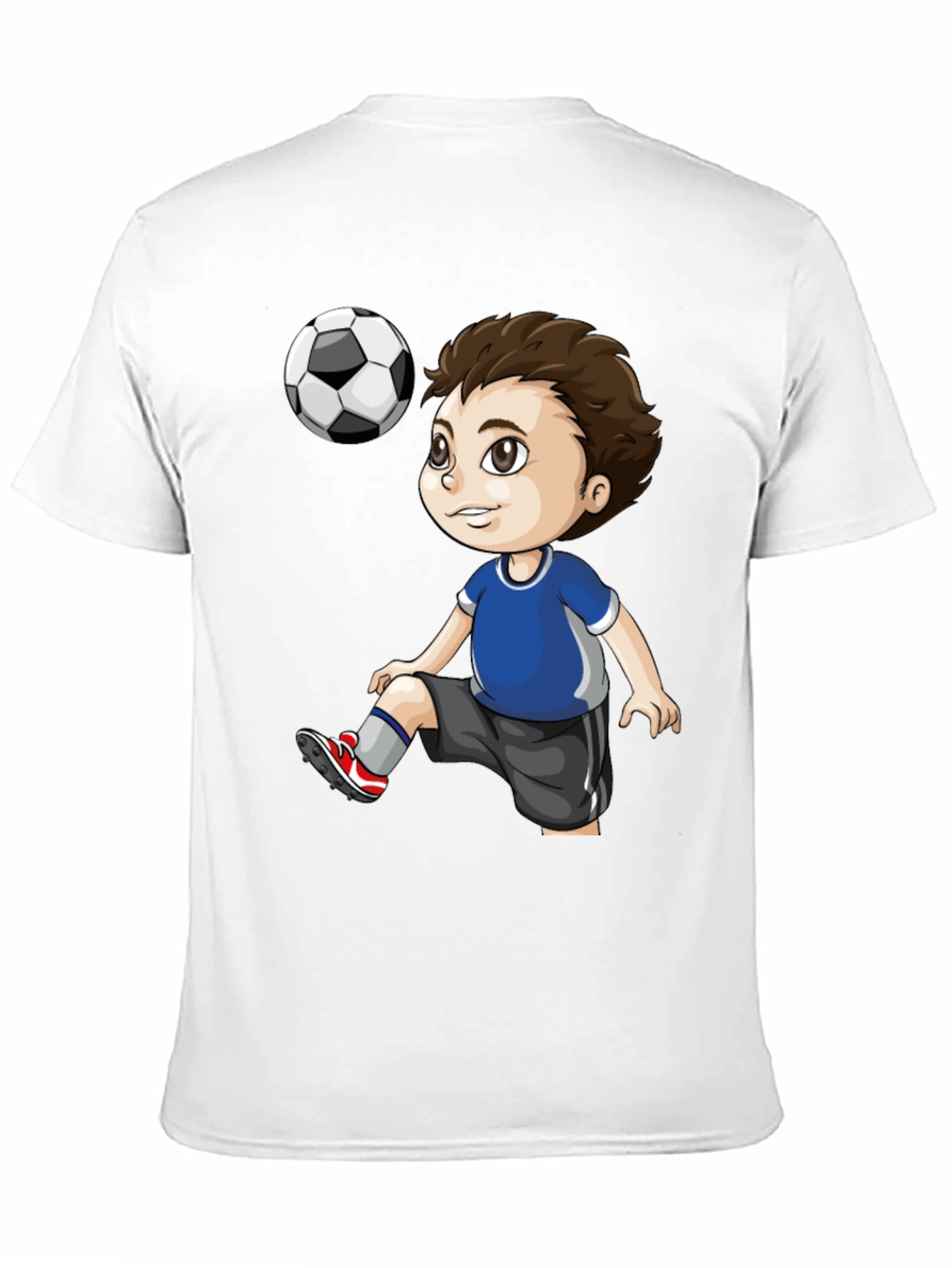 Black Soccer Kid Graphic T-Shirt - Black Cotton Tee view 11