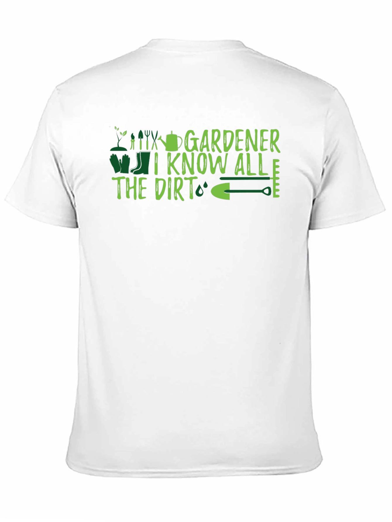 Black Gardener I Know All The Dirt Graphic T-Shirt view 11