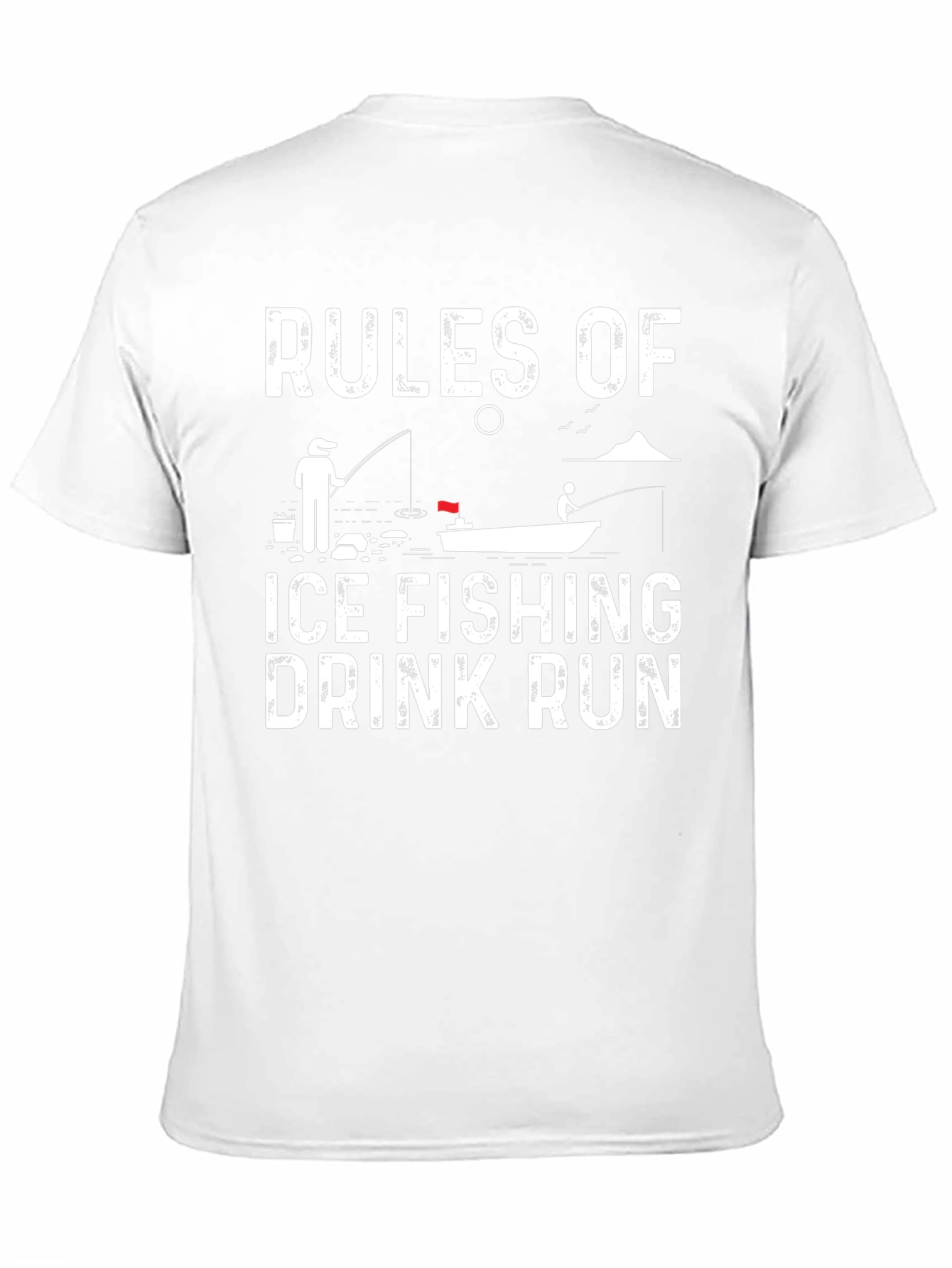Black Ice Fishing Rules Graphic Tee view 11