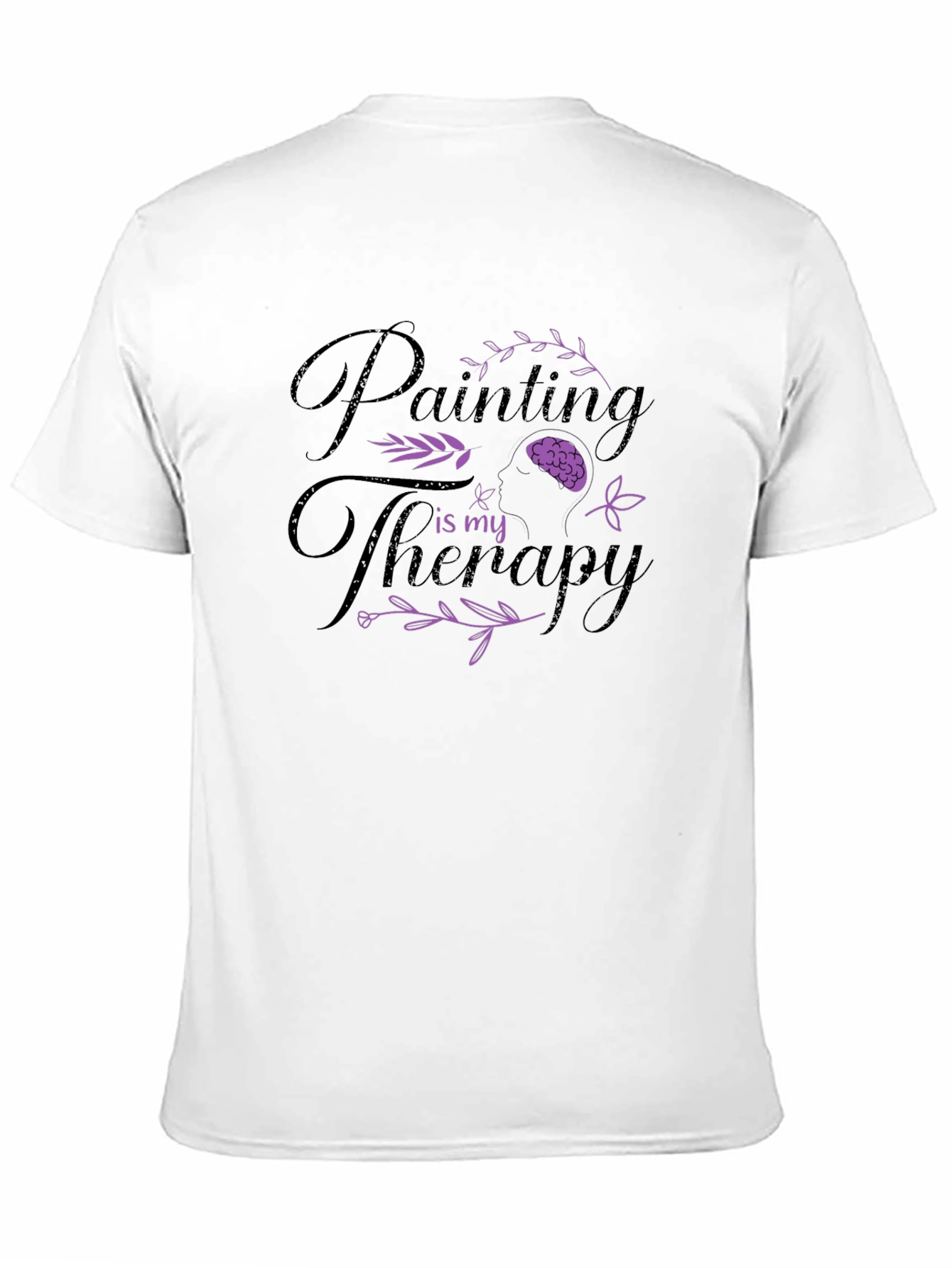 Black Painting is My Therapy Black Graphic T-Shirt view 11