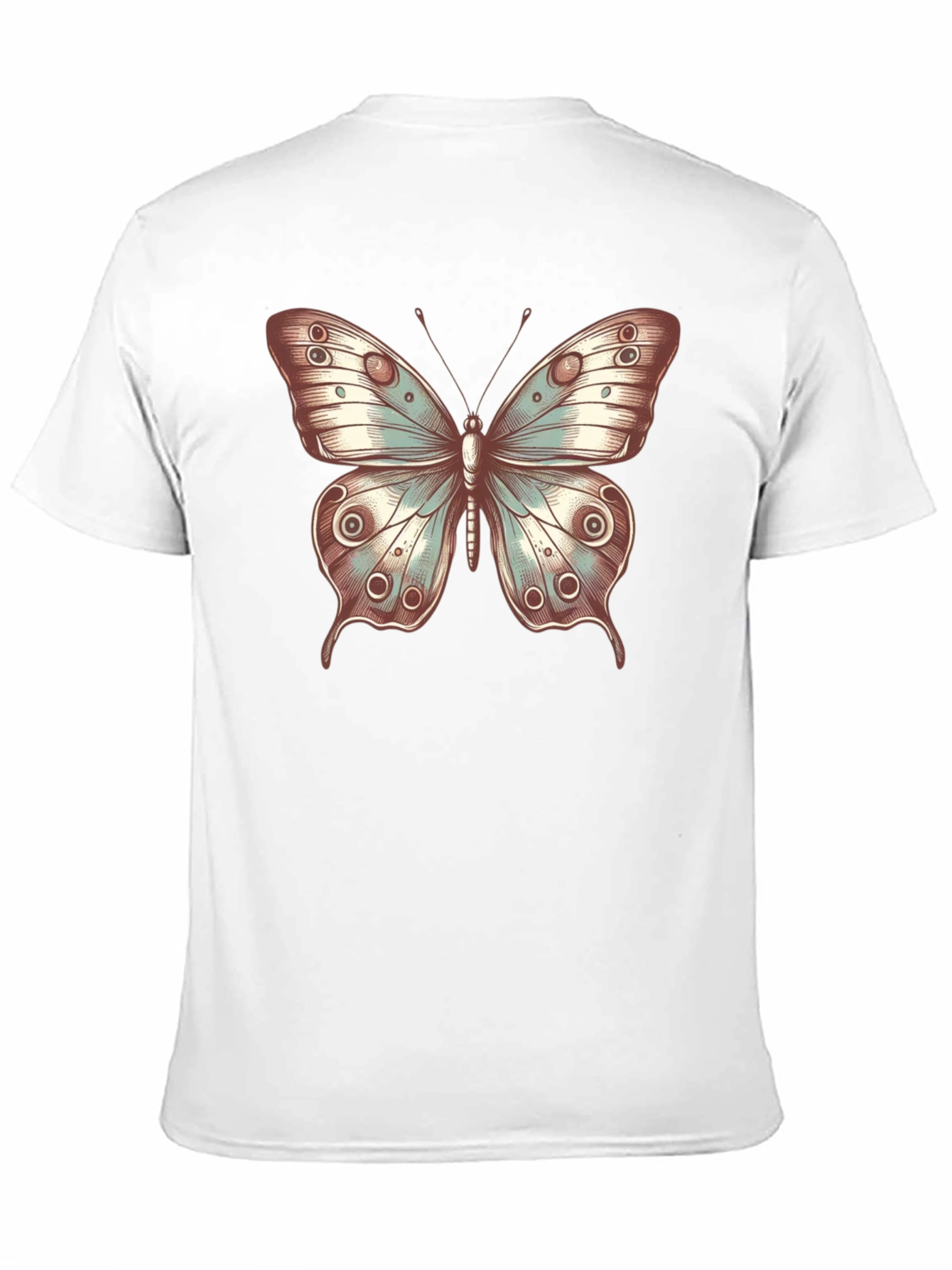 Black Butterfly Print Crew Neck T-Shirt - Stylish Casual Tee view 11
