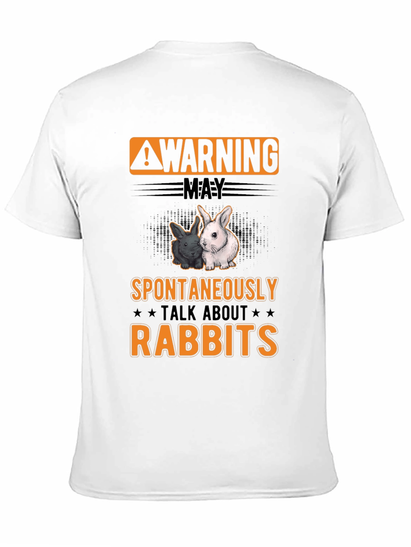 Black Warning May Spontaneously Talk About Rabbits T-Shirt view 11