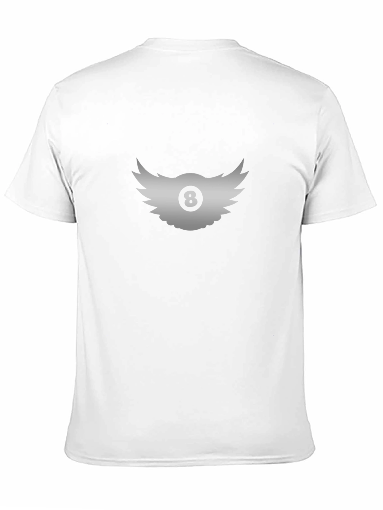 Black 8 Ball Wings Graphic Tee - Classic Black T-Shirt view 11