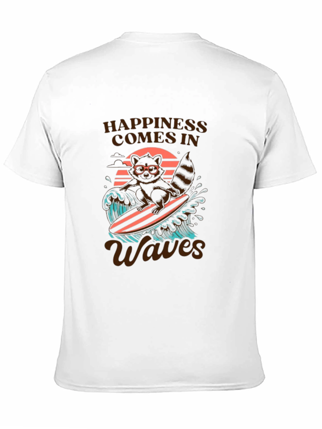 Black Happiness Waves Graphic Tee view 11