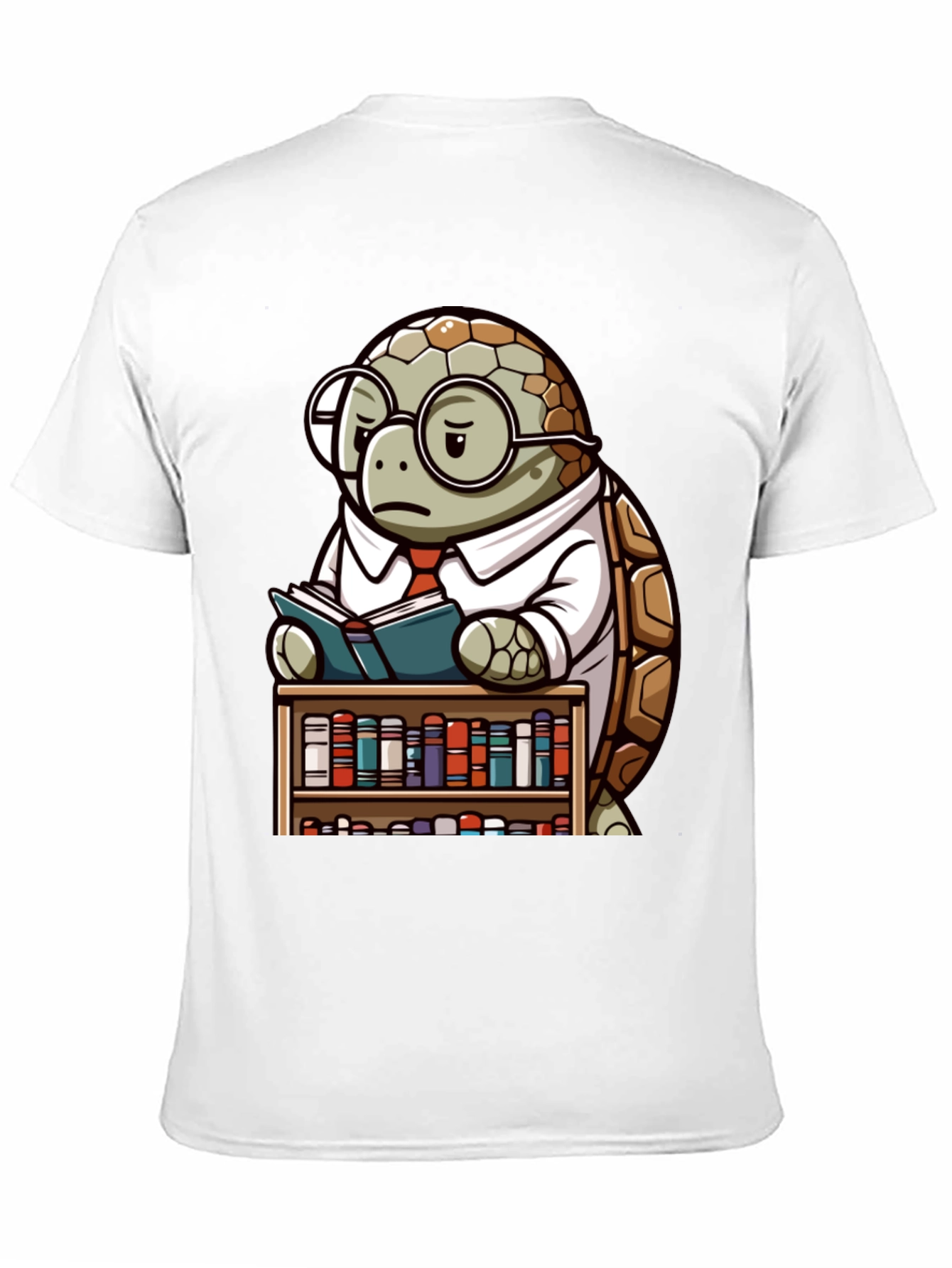 Black Smart Turtle Graphic T-Shirt - Book Lover Tee view 11
