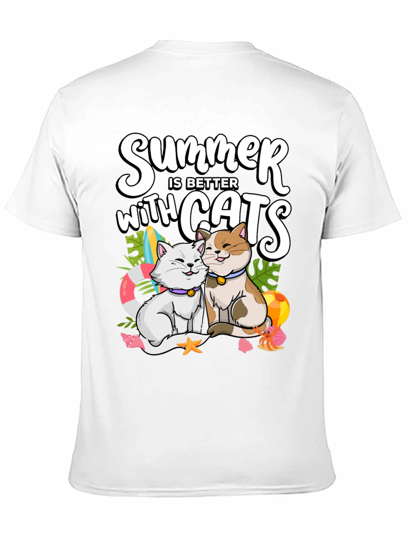 Black Summer Cats T-Shirt: Better with Cats! view 11