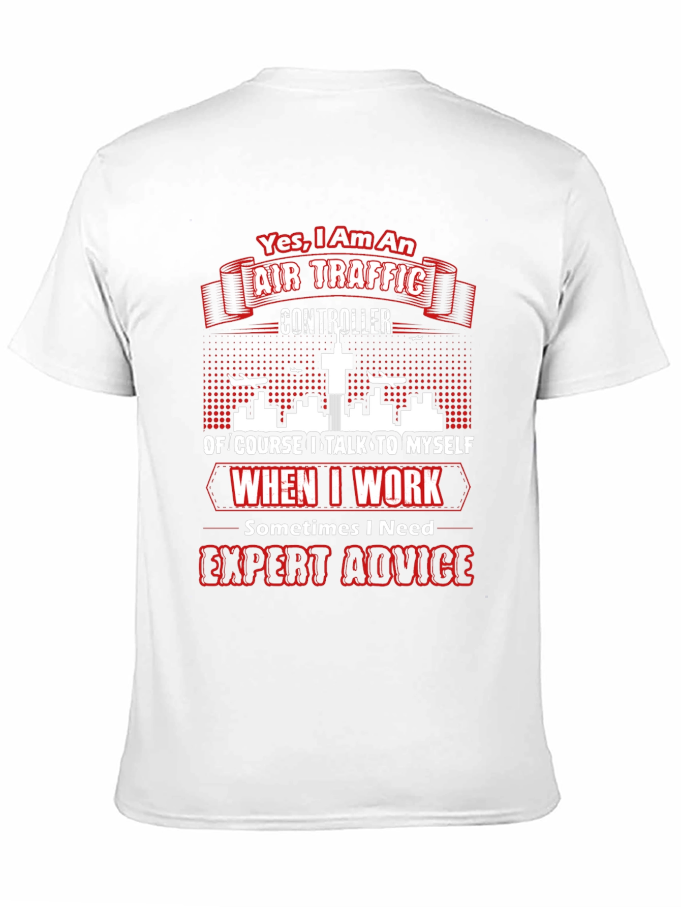 Black Air Traffic Controller T-Shirt - Expert Advice Tee view 11