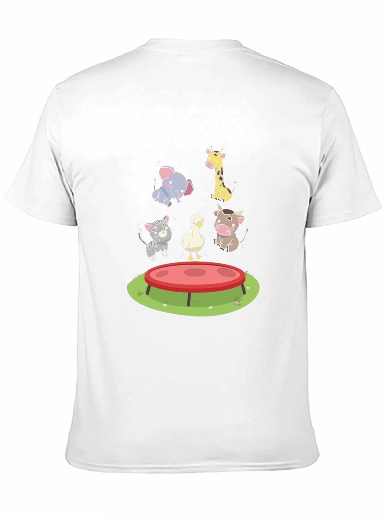 Black Cartoon Animals T-Shirt view 11