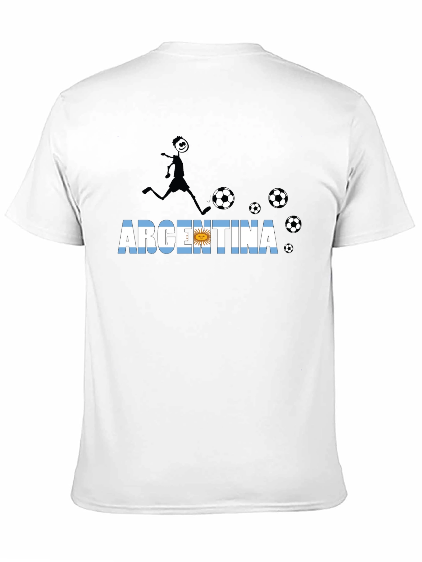 Argentina Soccer Fan T-Shirt - Black - 11
