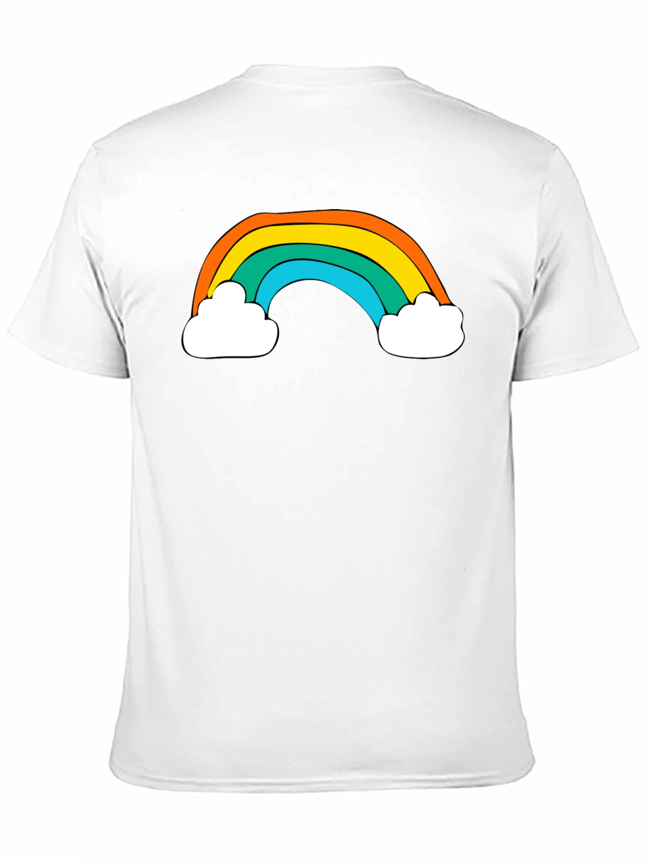 Black Retro Rainbow Graphic Black T-Shirt view 11