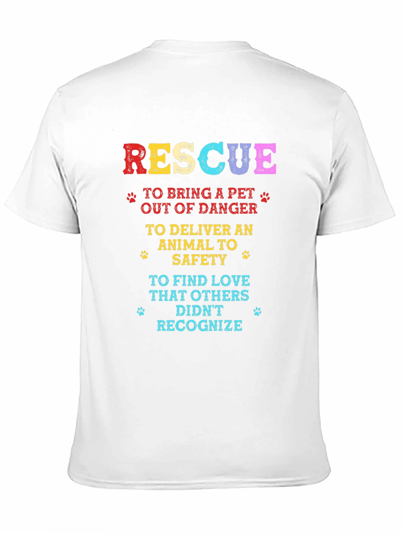 Black Rescue Pet Lover T-Shirt - Adopt a Pet Tee view 11