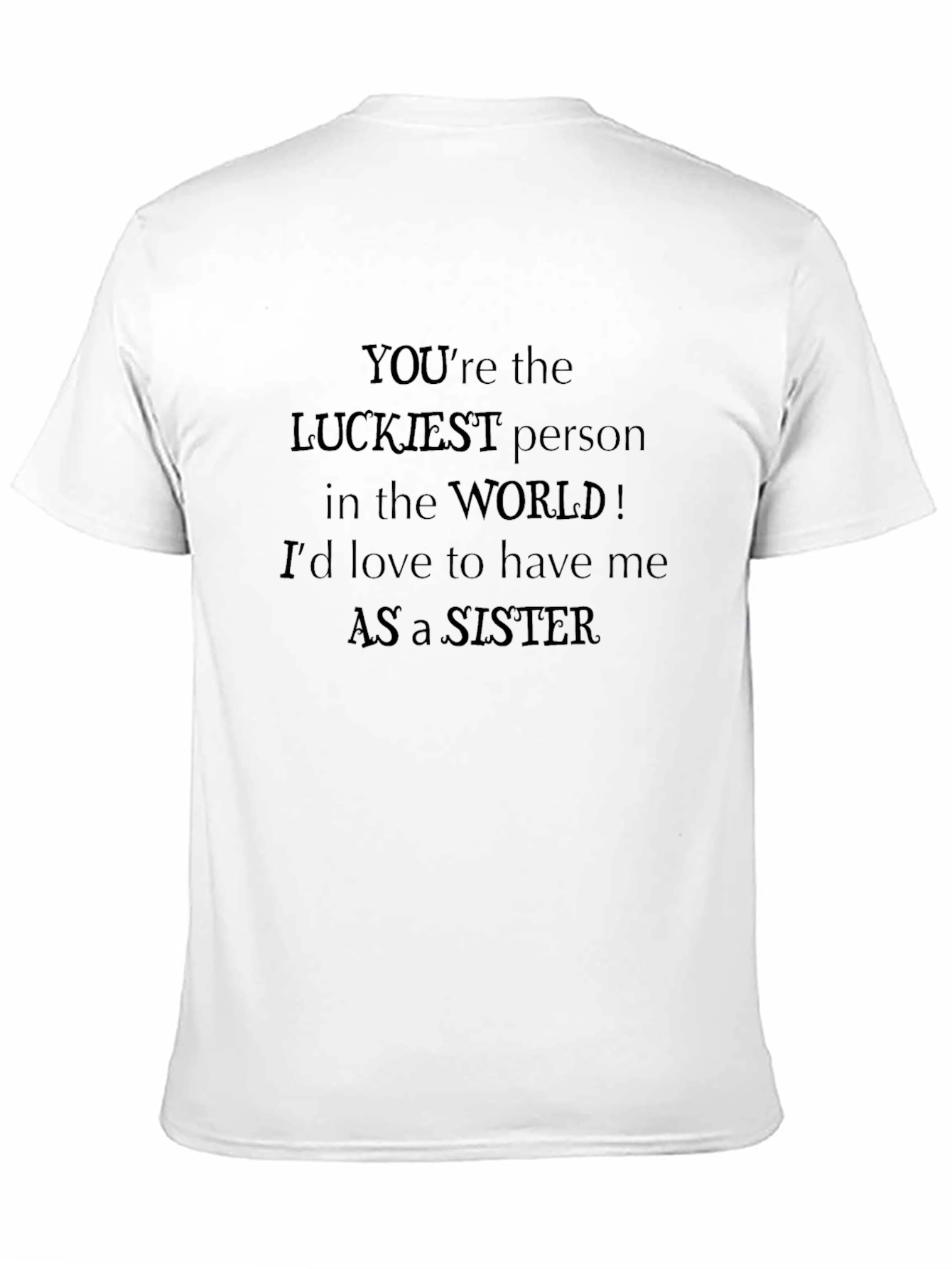 Black Lucky Sister Black Crew Neck T-Shirt view 11