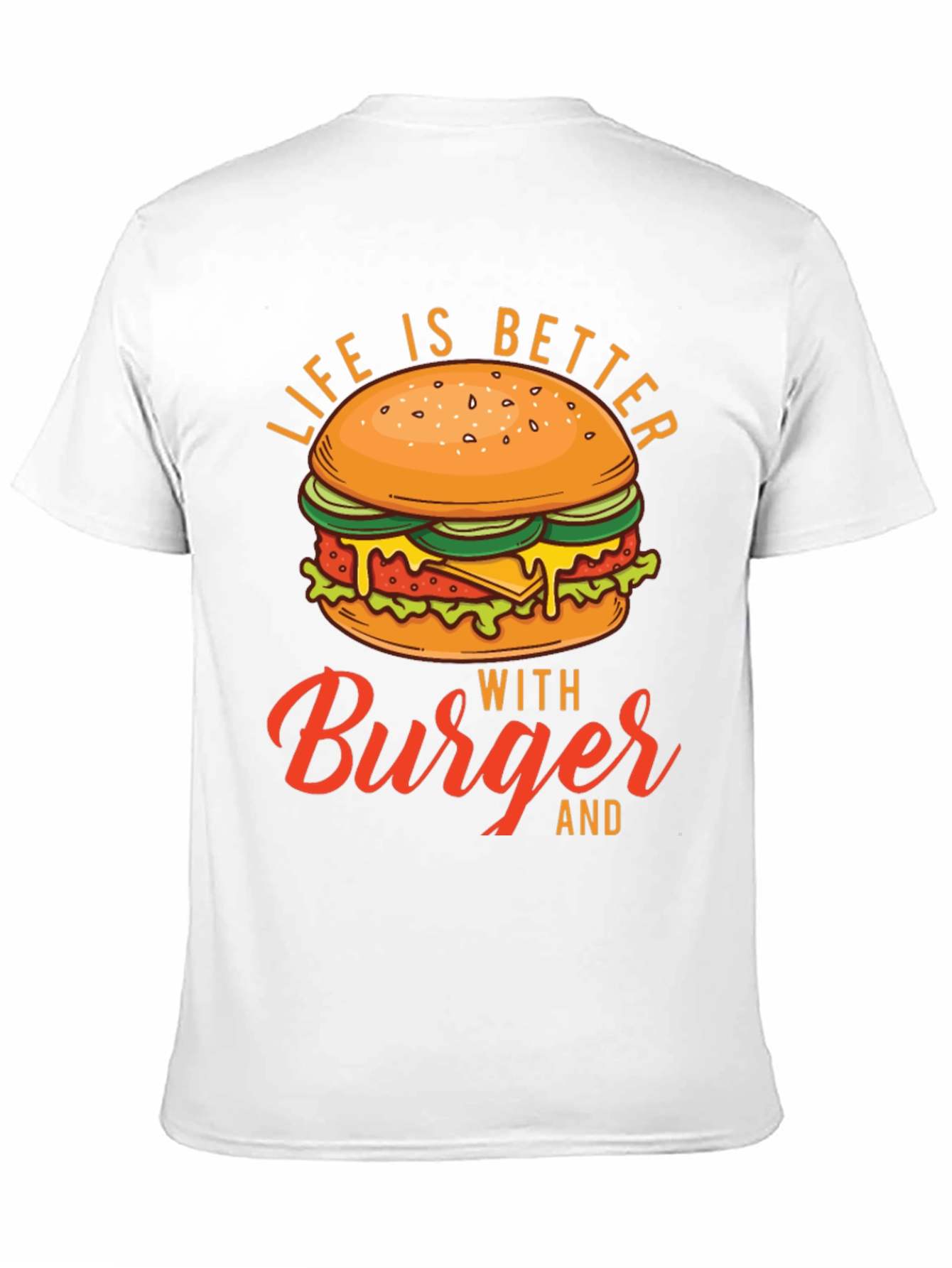 Black Life is Better with Burger Graphic Tee view 11