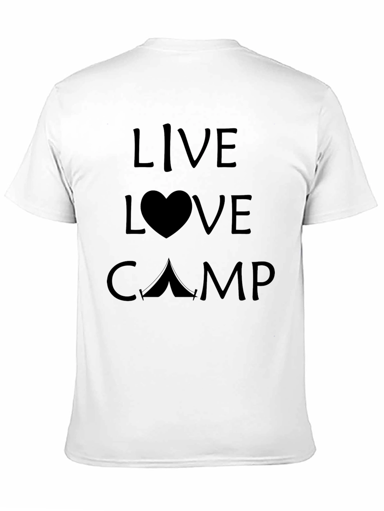 Black Live Love Camp Graphic T-Shirt - Black view 11