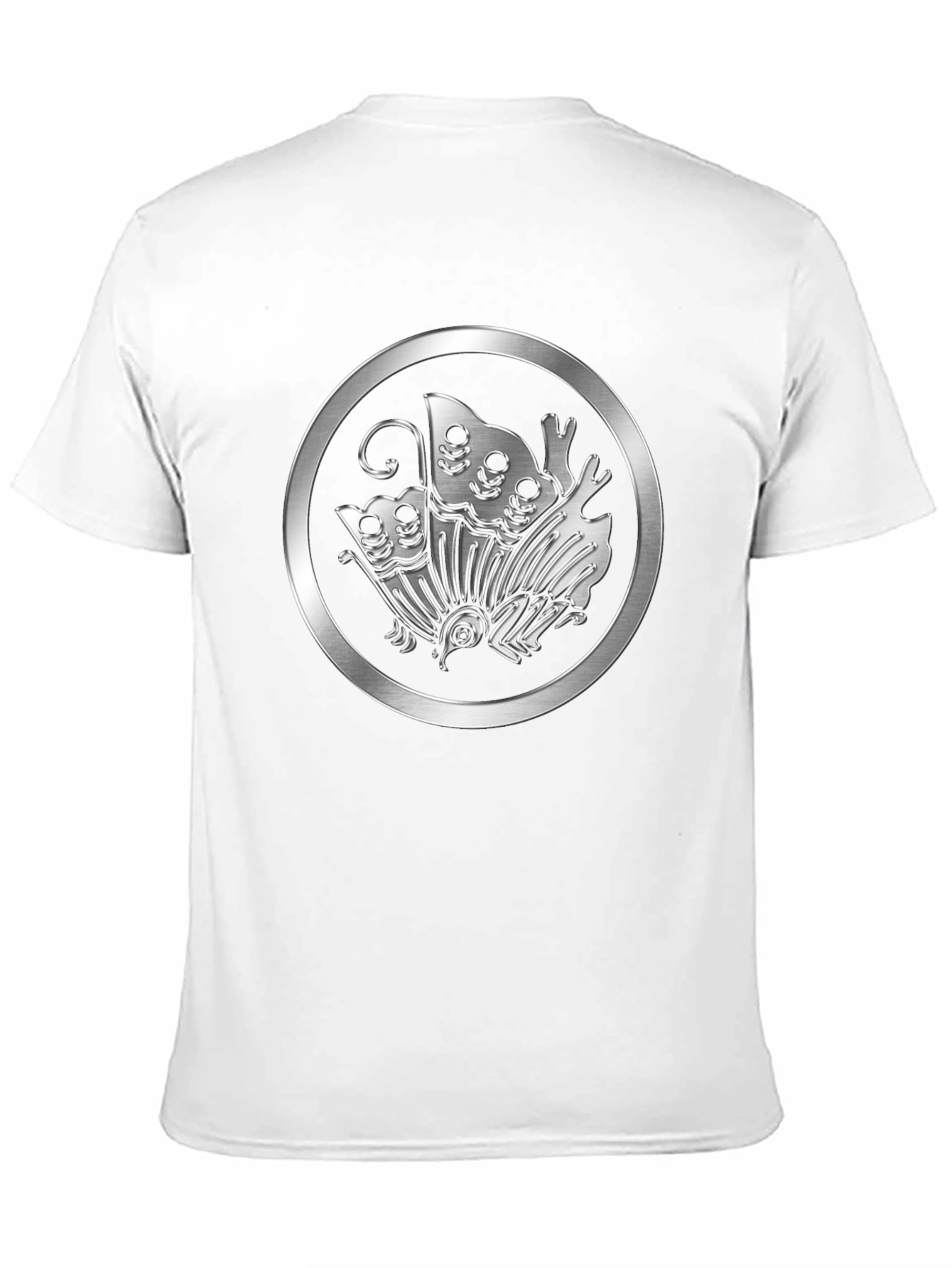 Black Butterfly Kamon T-Shirt - Japanese Crest Design view 11
