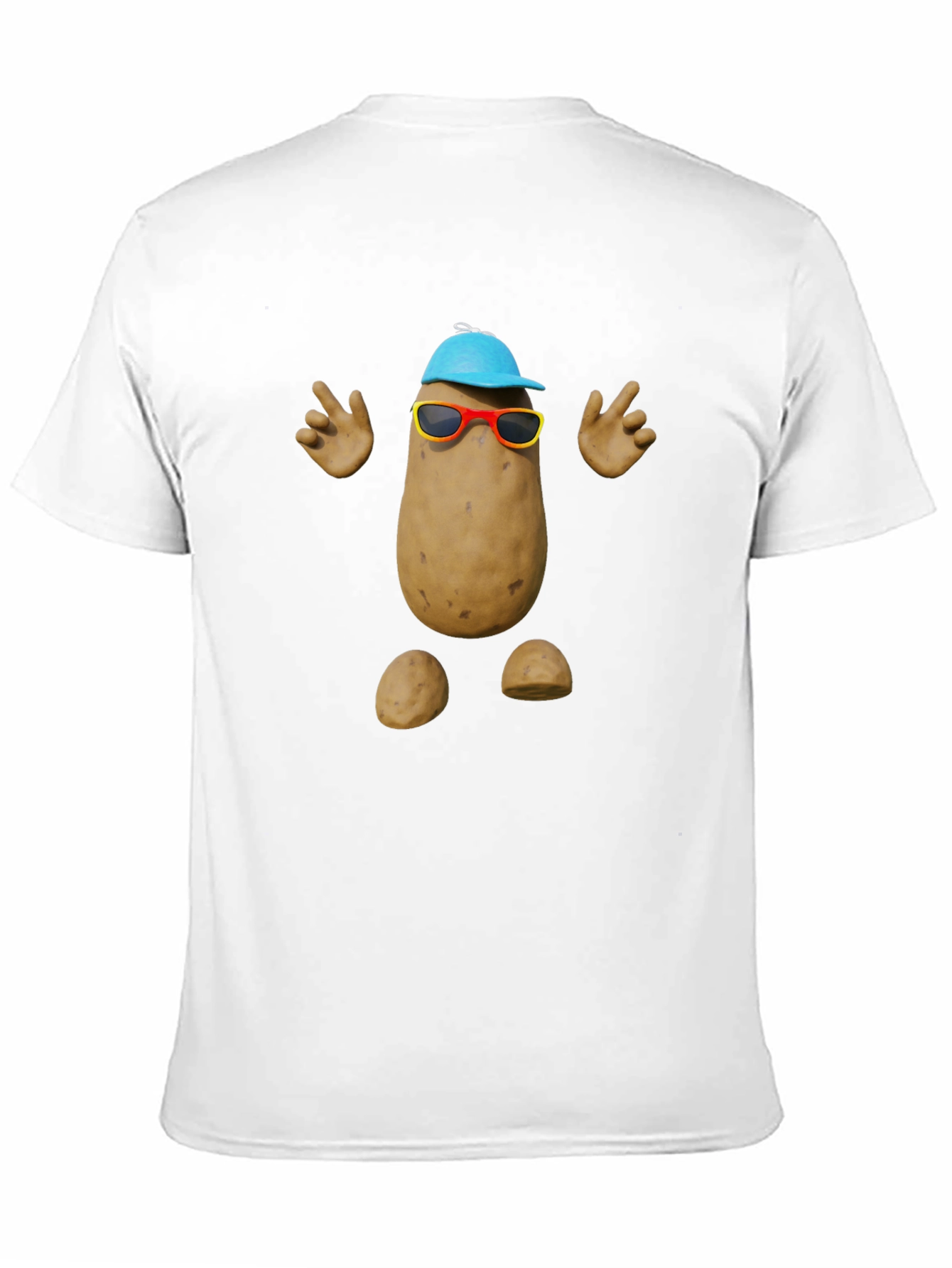 Black Funny Potato Graphic Tee - Quirky Humor T-Shirt view 11