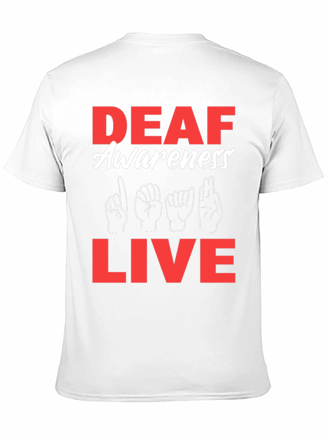 Black Deaf Awareness Live T-Shirt view 11