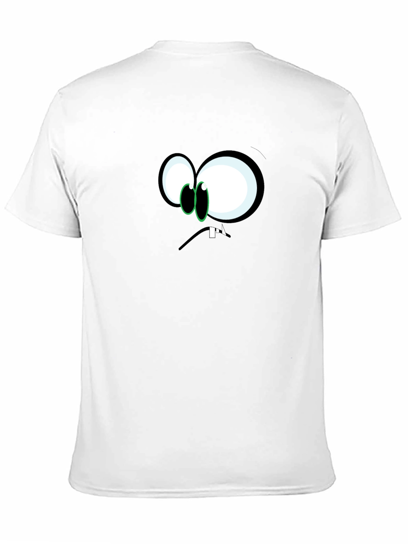 Black Funny Cartoon Face Graphic Black T-Shirt view 11