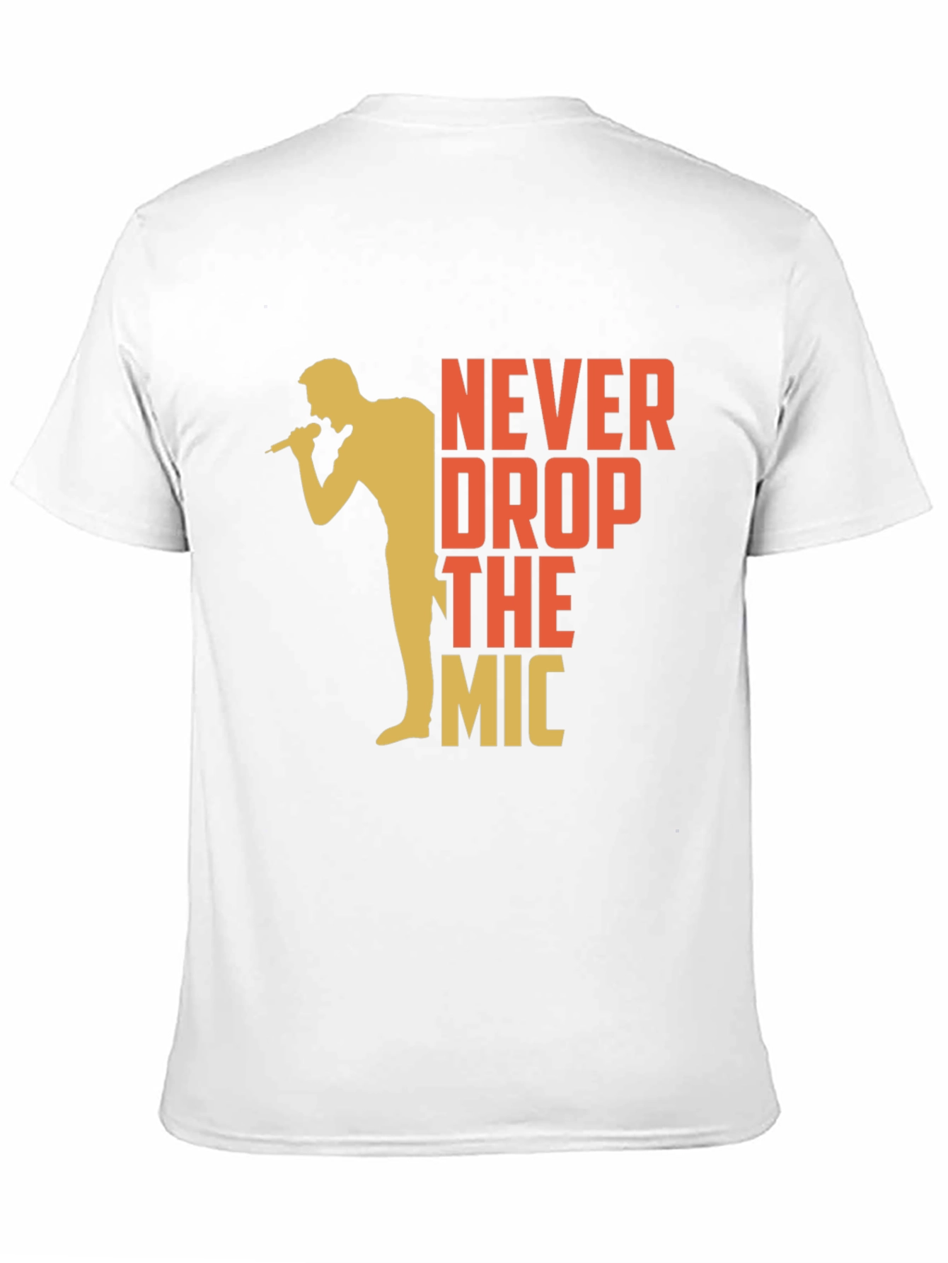 Black Never Drop The Mic Graphic Tee - Black Cotton T-Shirt view 11