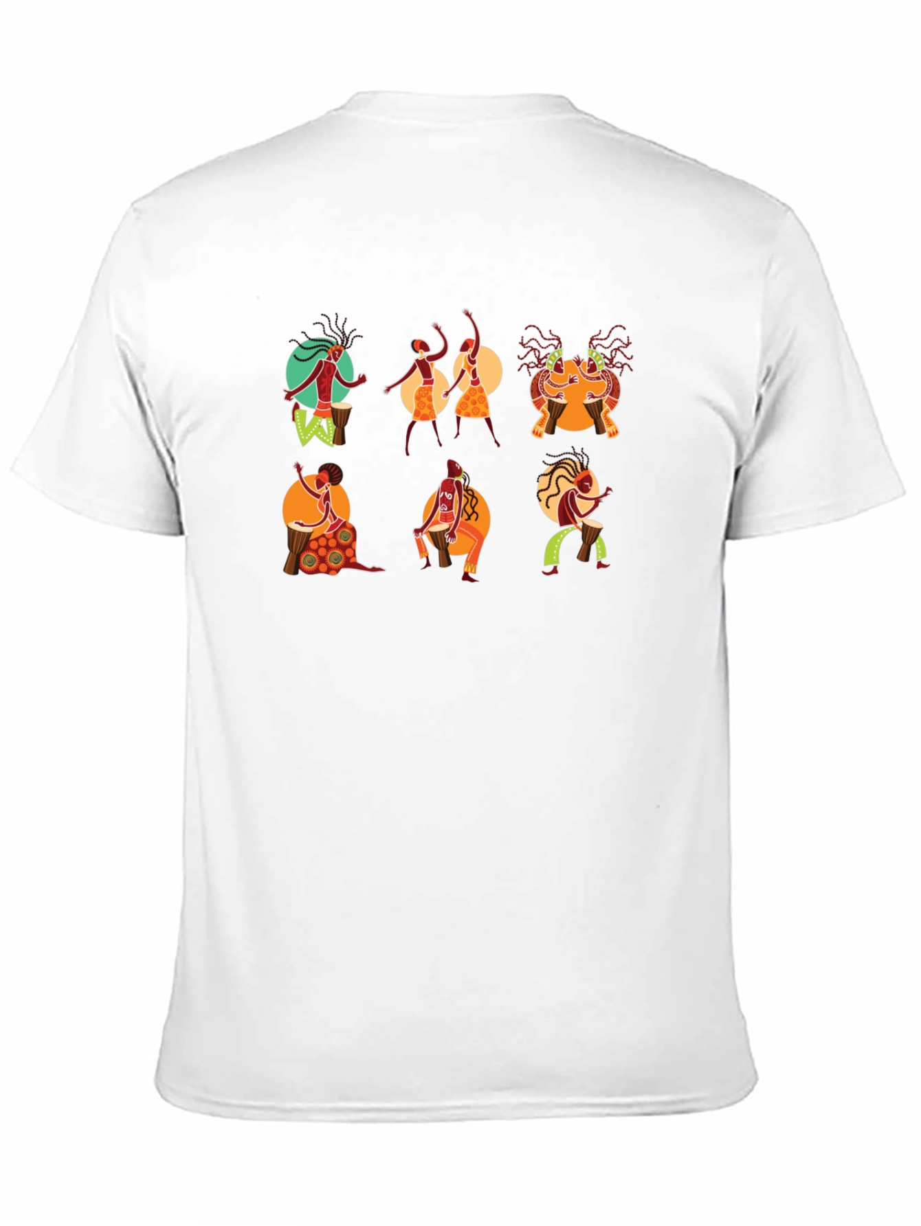 Black Tribal Drummer Graphic Black T-Shirt view 11