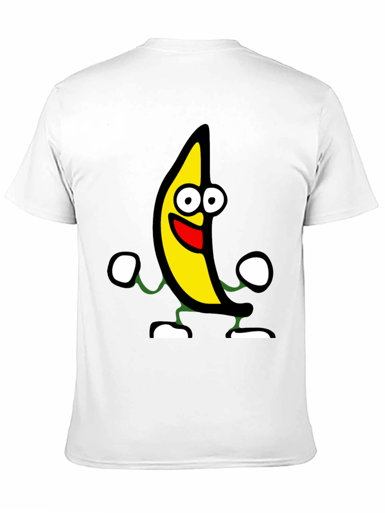 Black Funny Banana Cartoon Graphic Black T-Shirt view 11